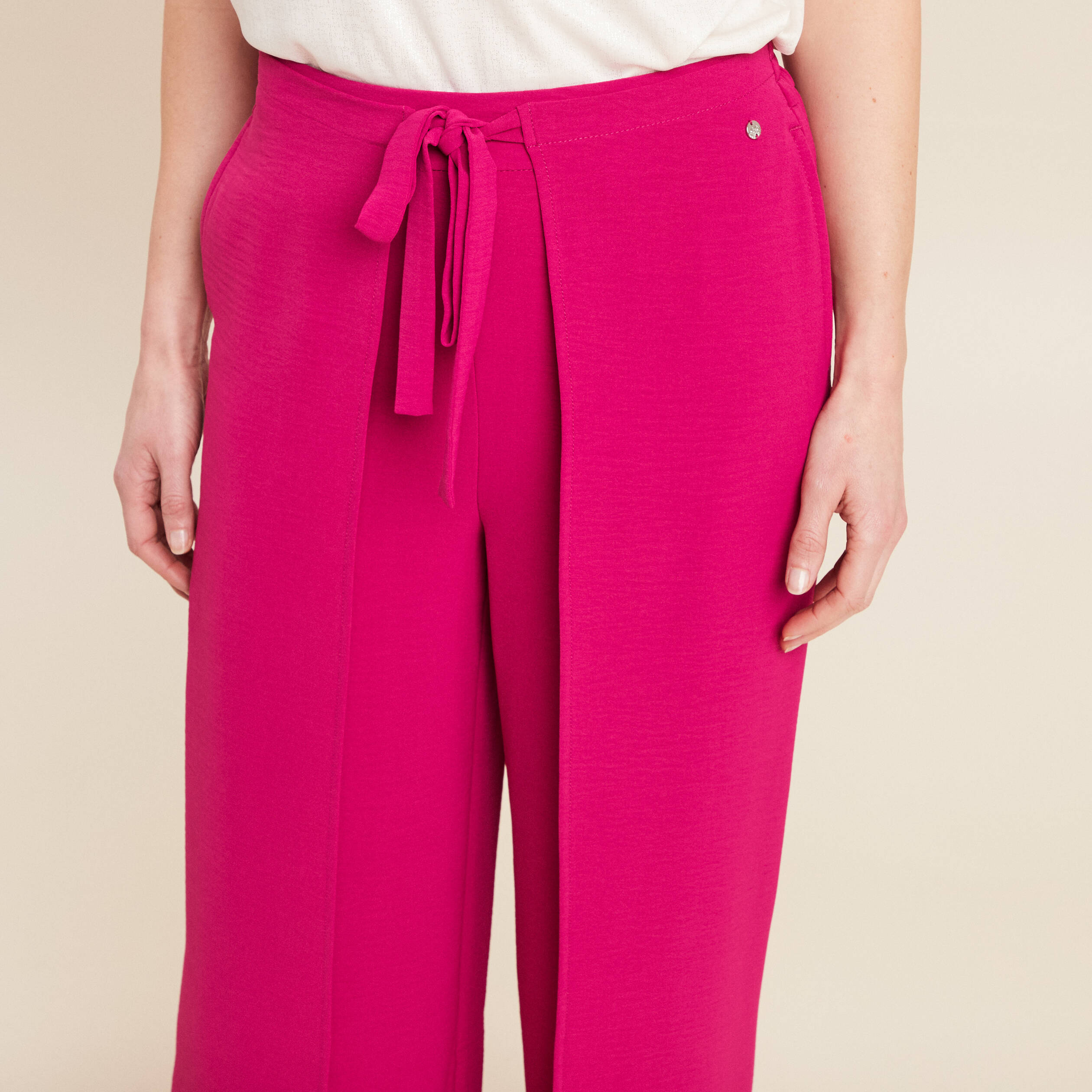 pantalon portefeuille rose fushia femme Pantalon portefeuille rose fushia femme