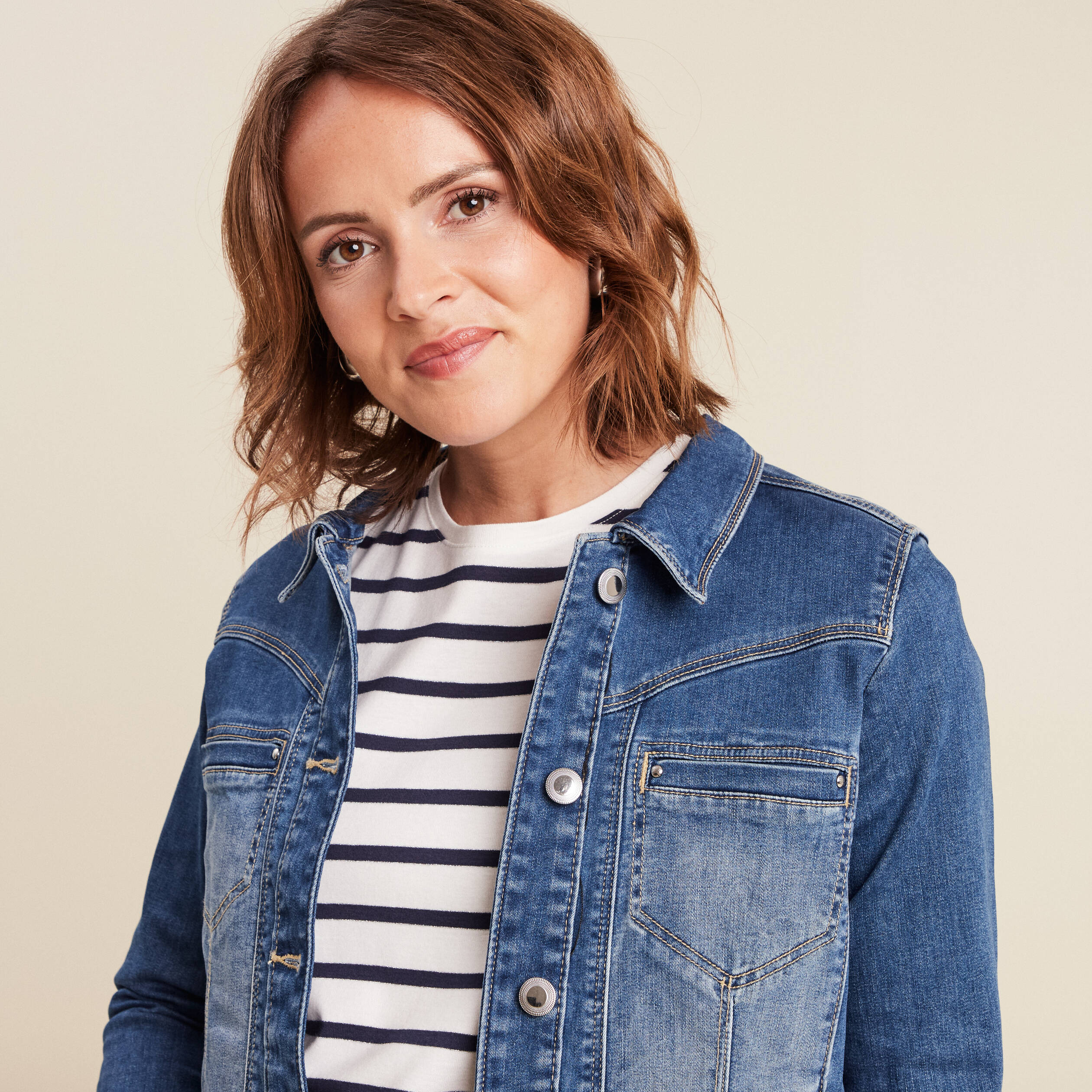 blouson en jean denim double stone femme Blouson en jean denim double stone femme