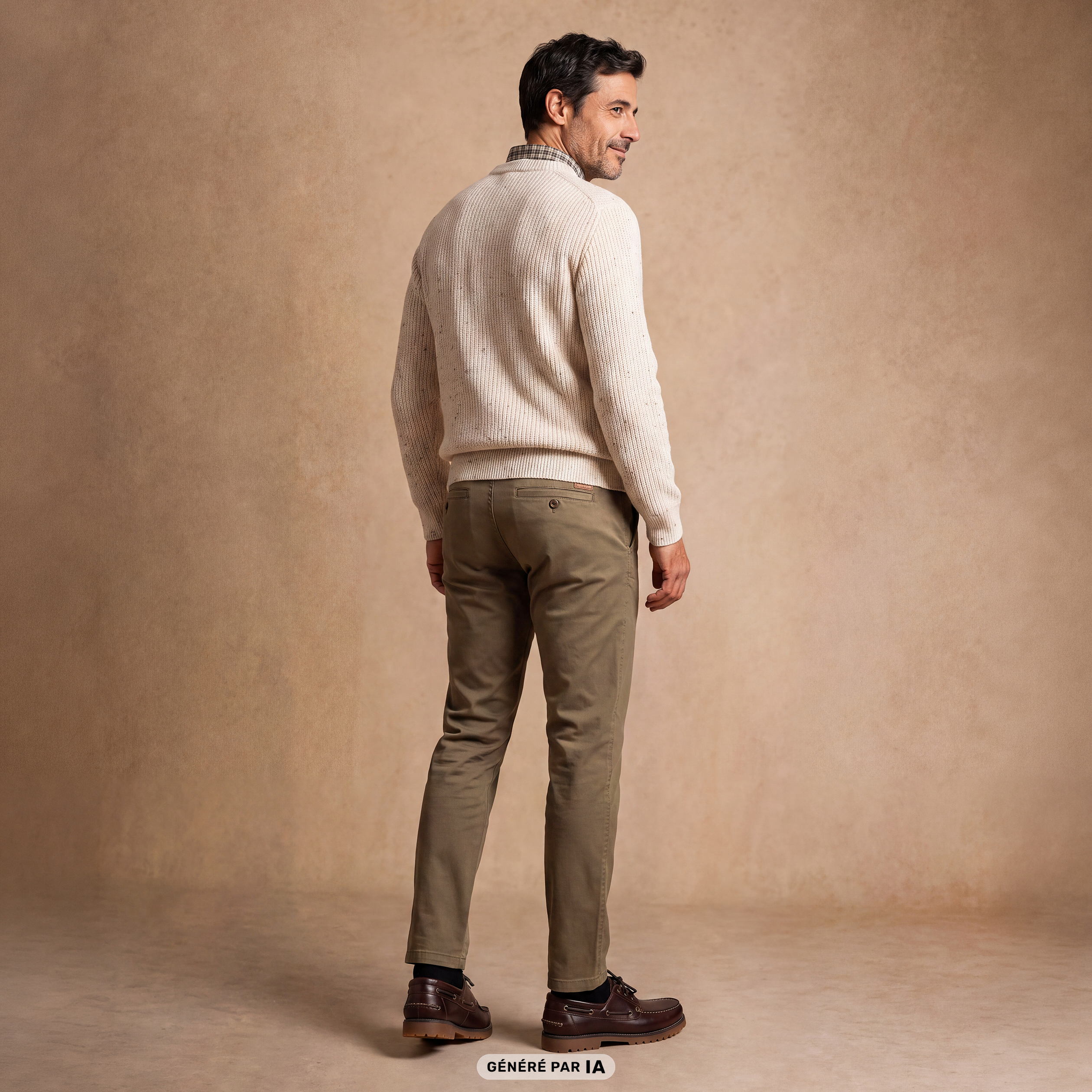 Pantalon Magique Monsieur le Leger chino vert kaki femme