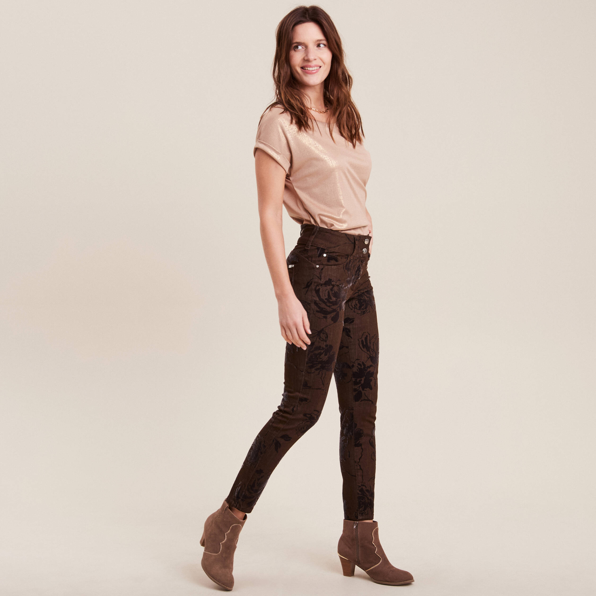 Débardeur Femme Faith Connexion Taille S – Marron, Doux Et Léger (Ange Motif)