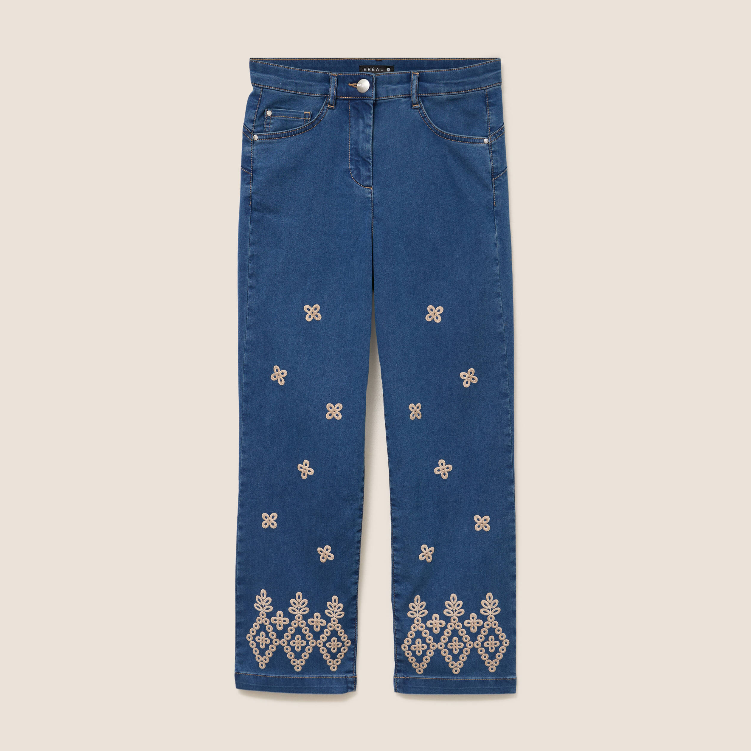 Pantalon magique Le L&eacute;ger coupe droite bleu femme