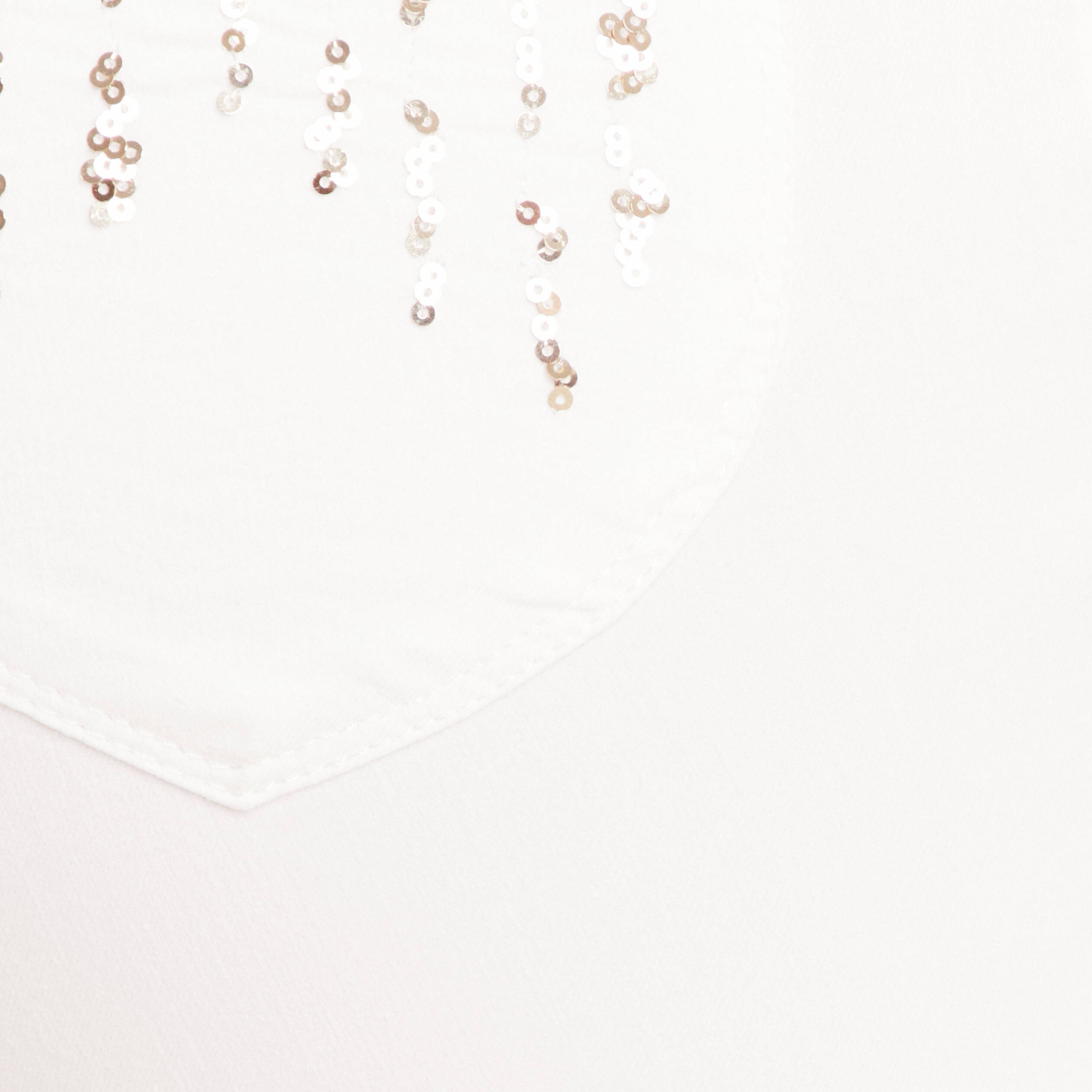 pantalon ajuste sequins blanc femme Pantalon ajusté sequins blanc femme