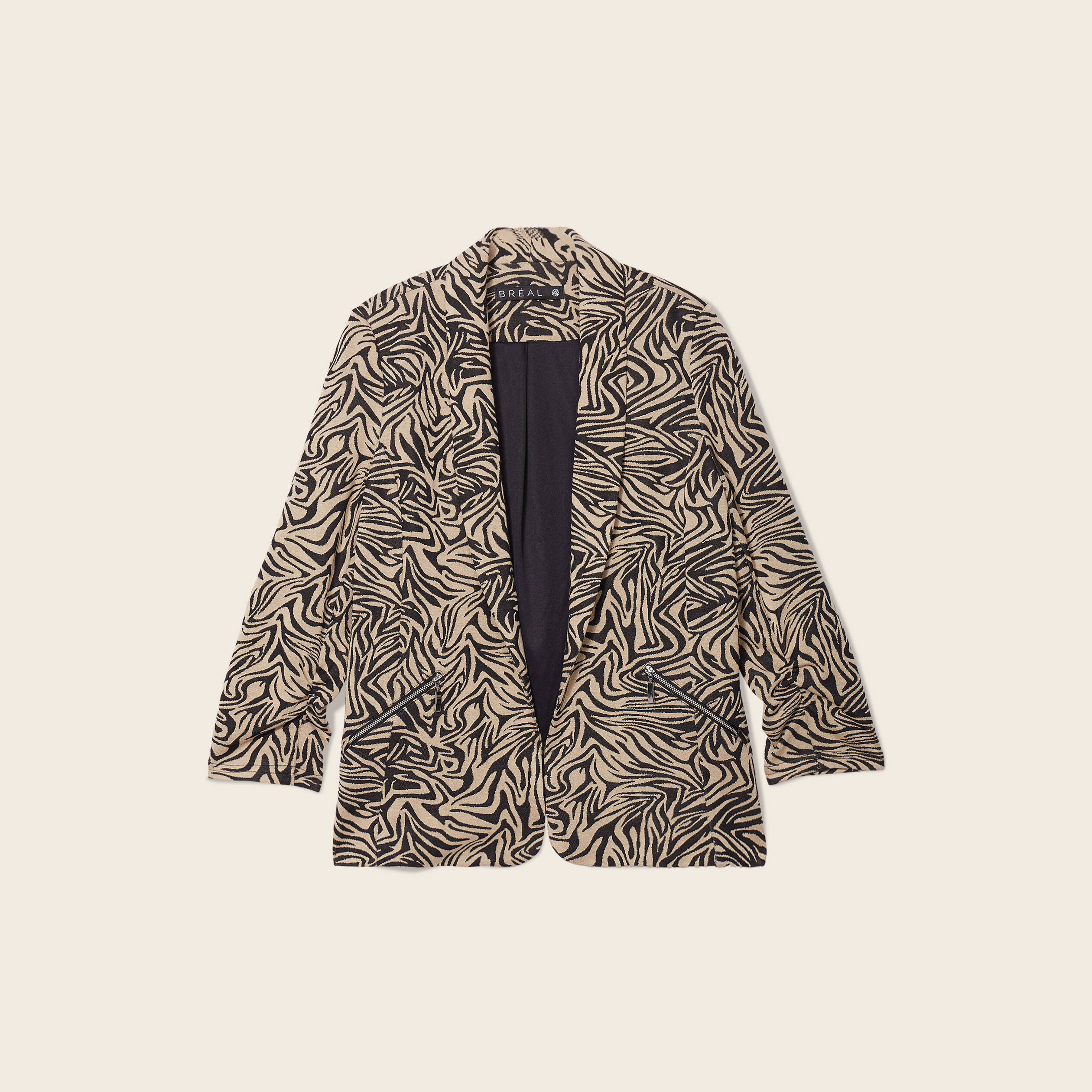 veste droite manches 34 noir femme Veste droite manches 3/4 noir femme
