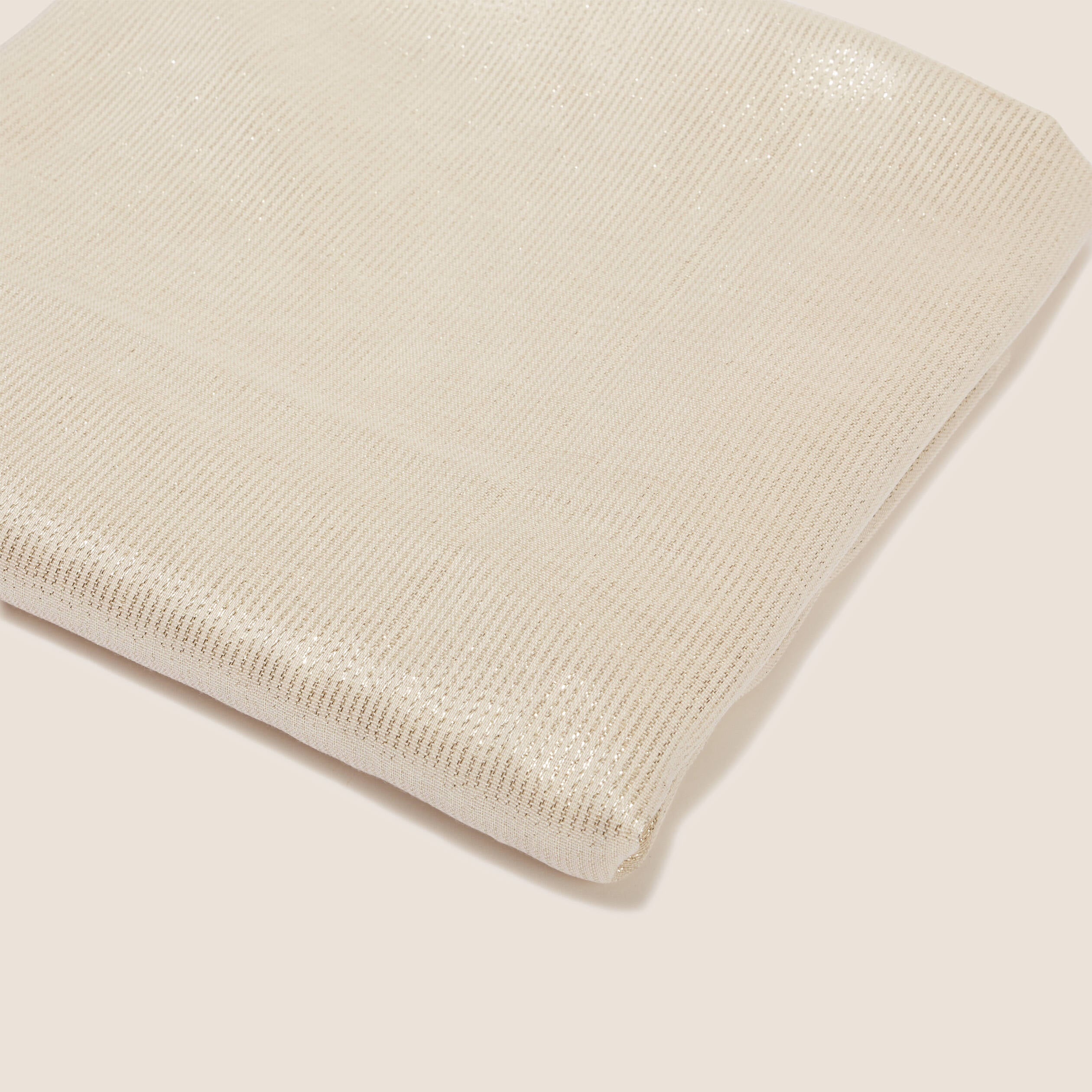 Foulard brillant &agrave; franges ecru femme