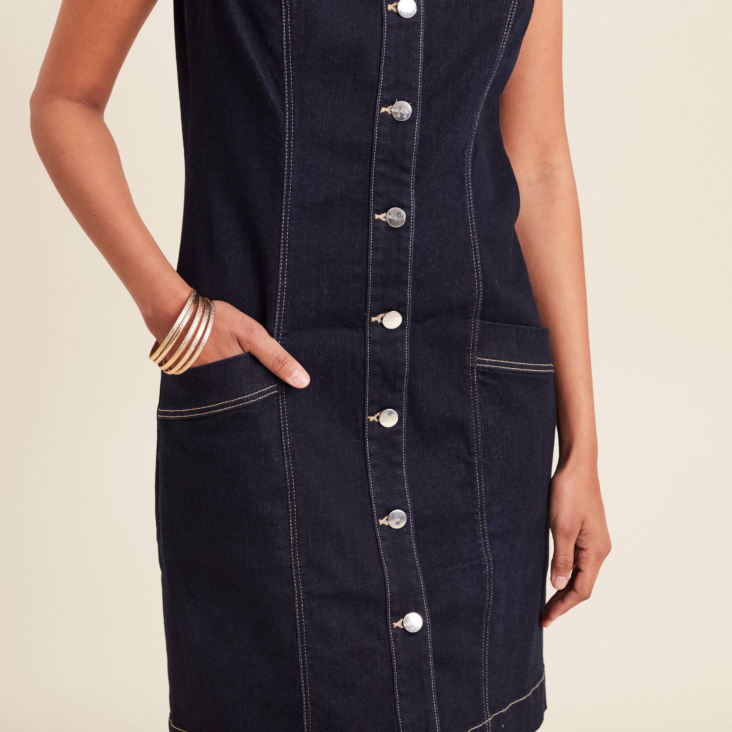 robe droite en jean denim brut femme Robe droite en jean denim brut femme