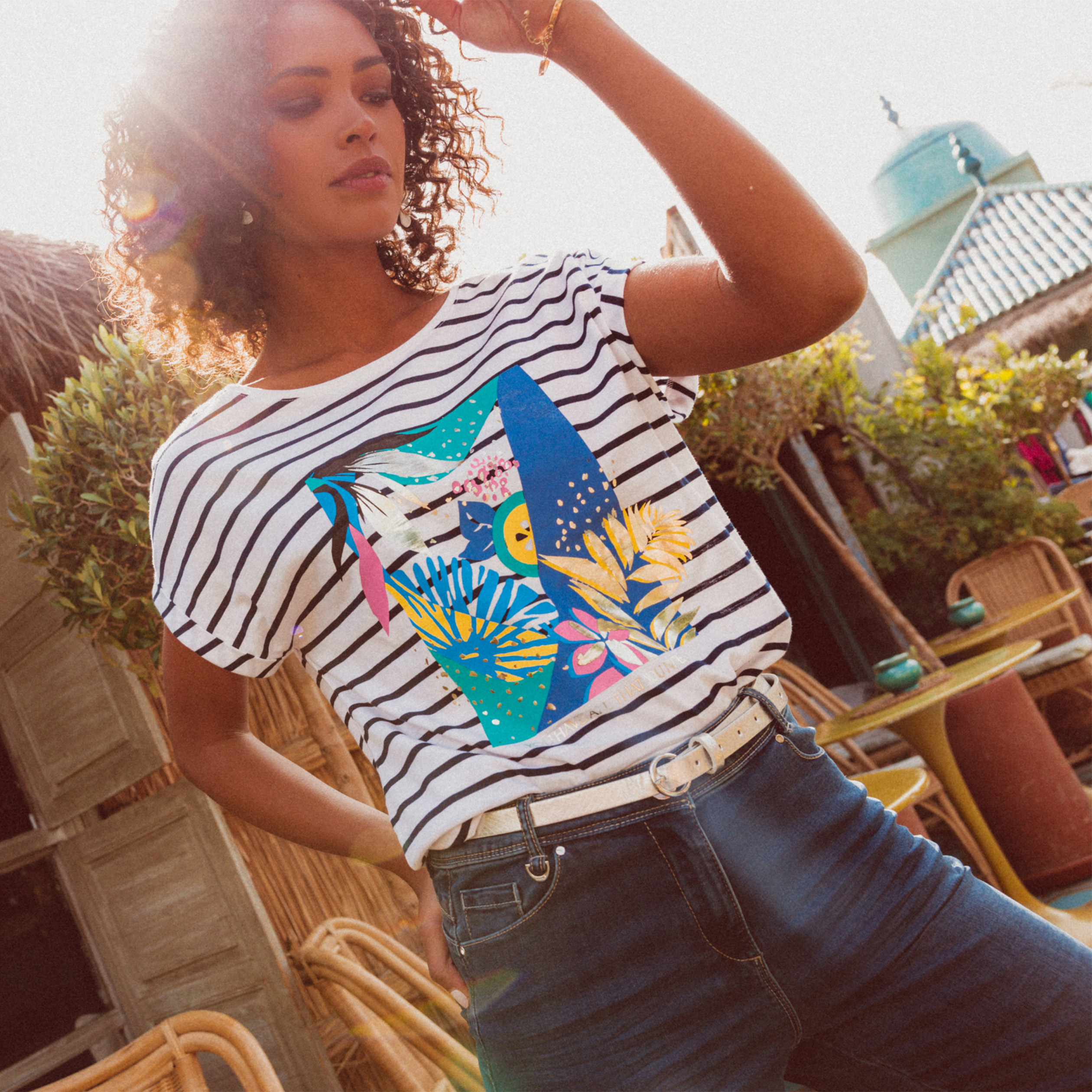 t shirt manches courtes ecru femme T-shirt manches courtes ecru femme
