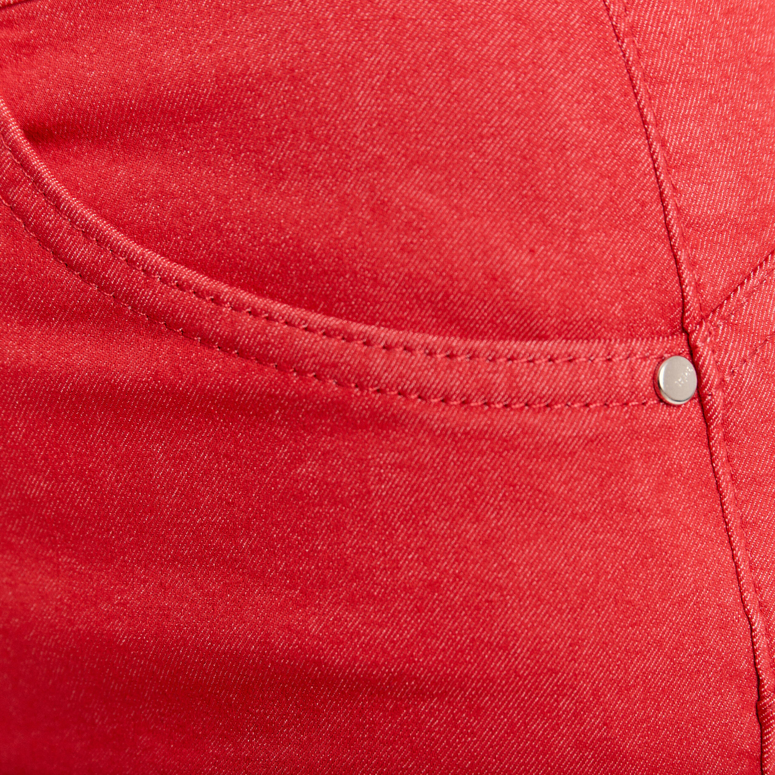 Pantalon léger taille standard 7/8ème rouge femme