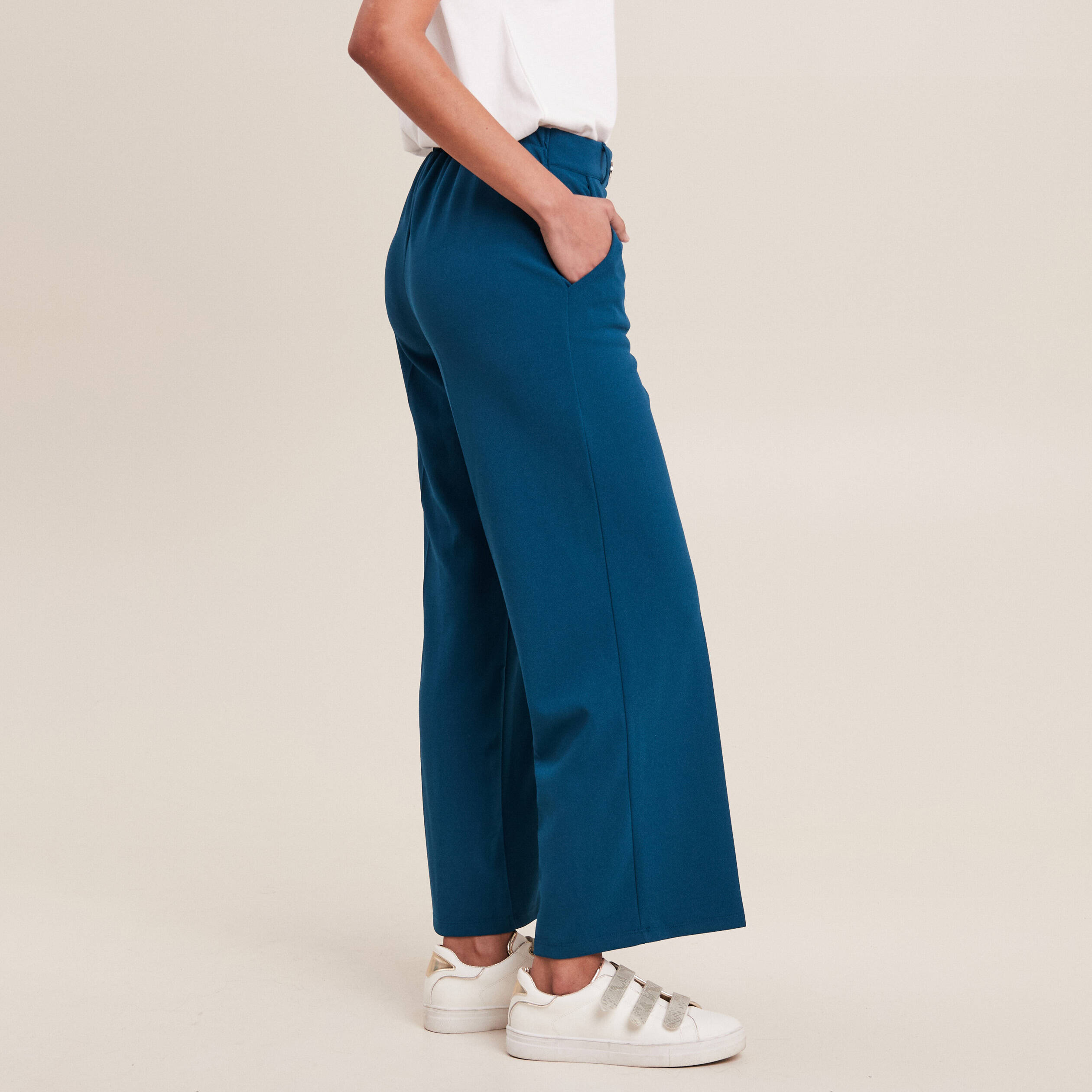 Pantalon Large à Pinces Femme Damart – En Tissu Recyclé, Coupe Confortable (67% Polyester Recyclé)