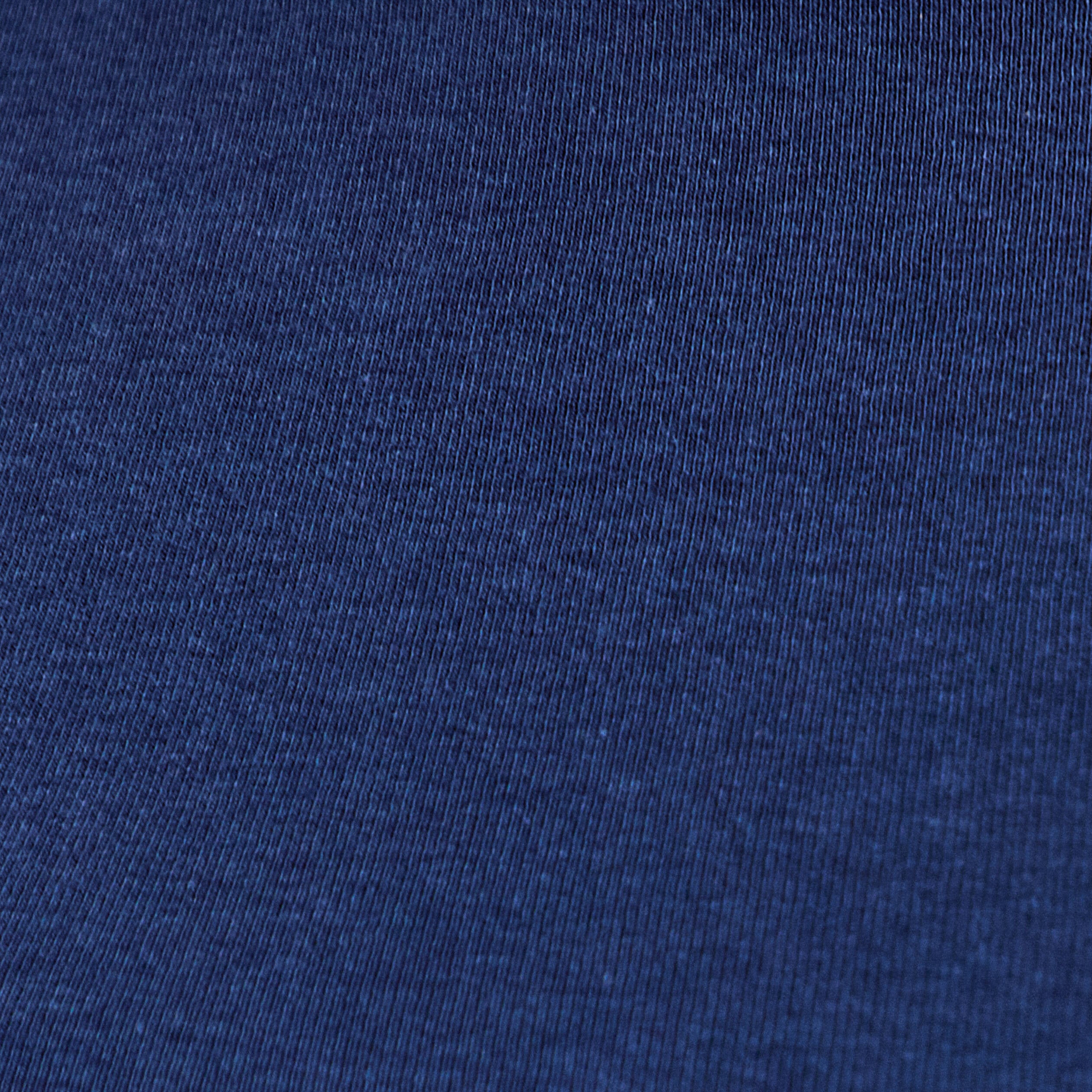T-shirt cintr&eacute; col rond manches longues bleu fonc&eacute; femme