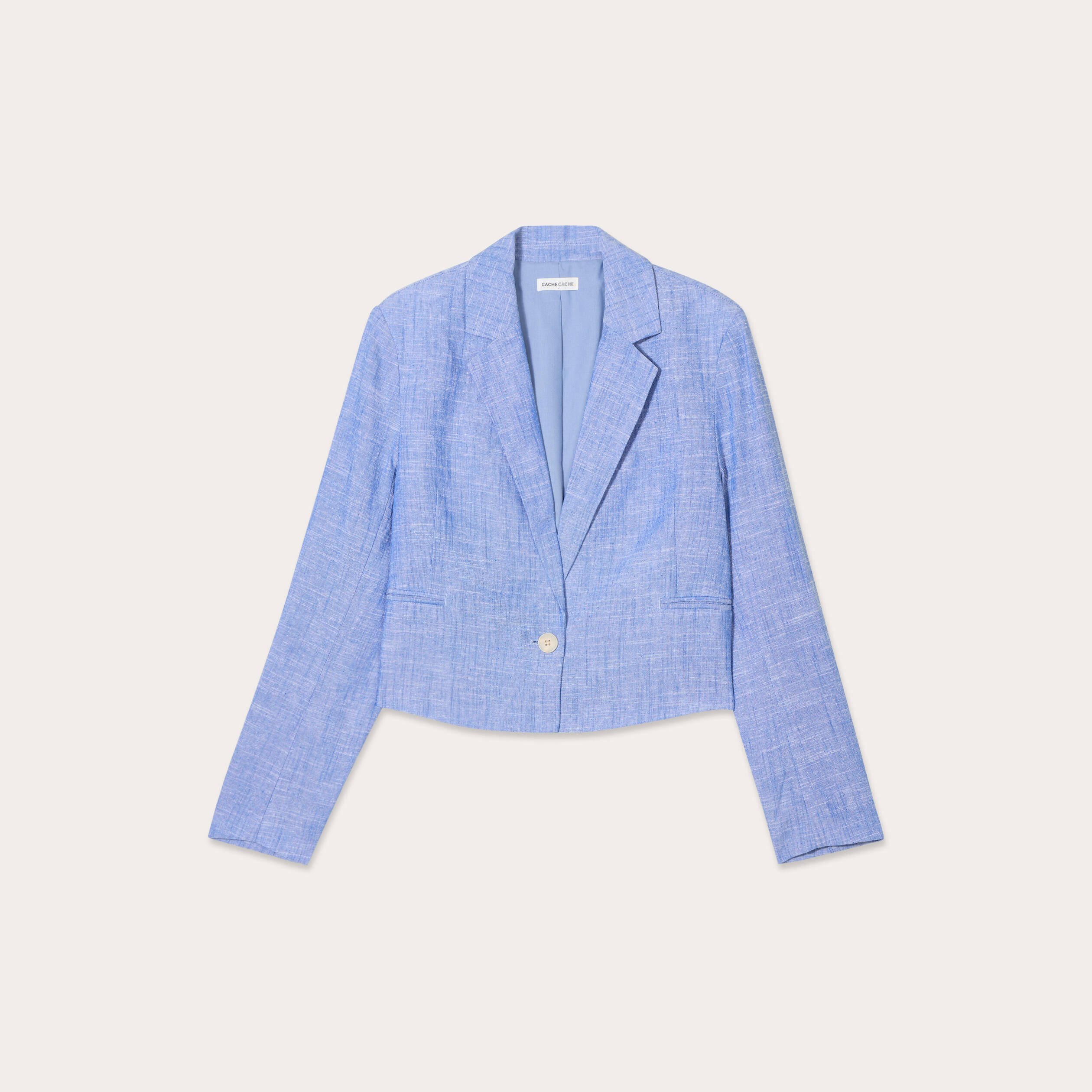 Veste esprit blazer bleu gris femme