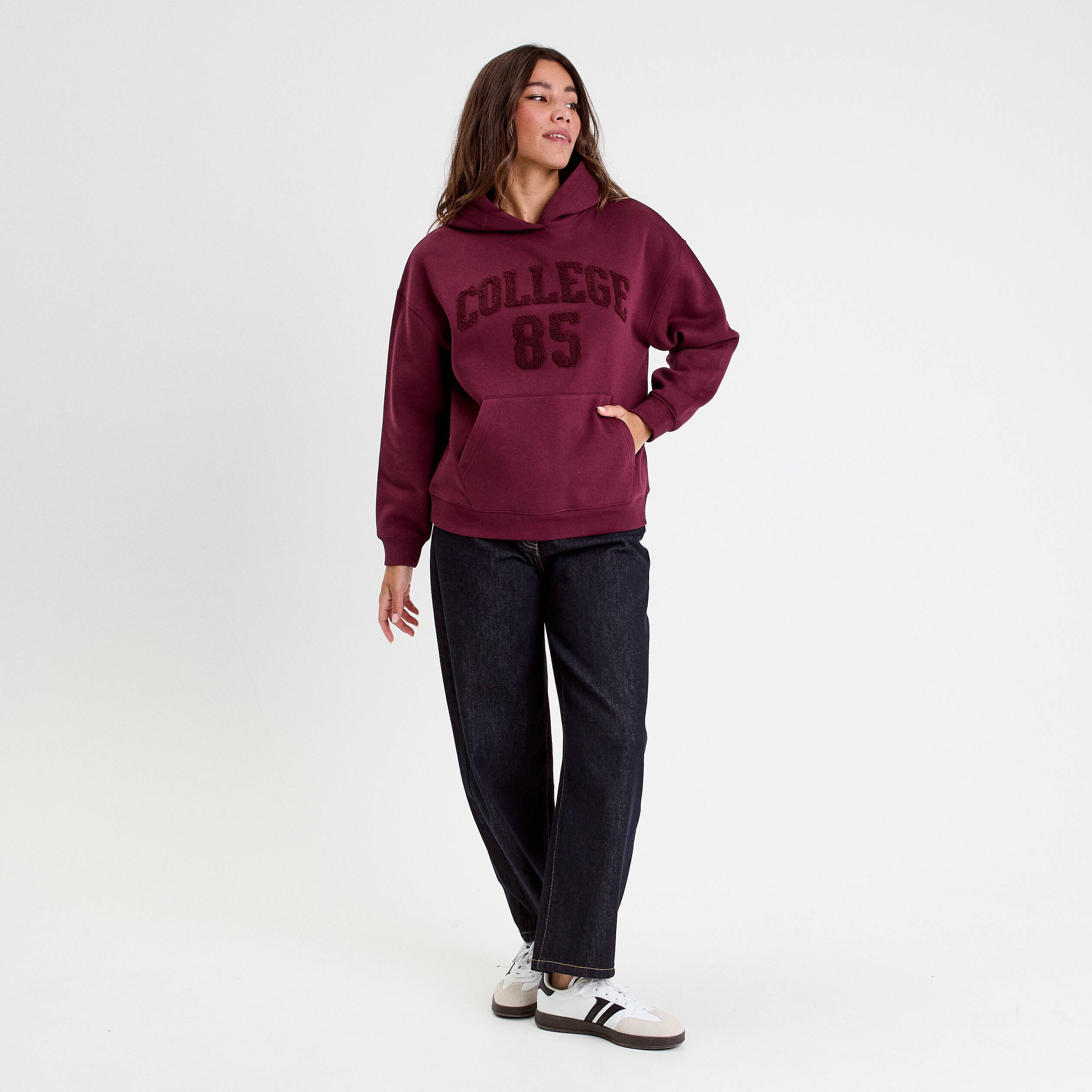 Couverture à Capuche Unisexe Polaire Plaid Sherpa - KEEJAA - Rouge