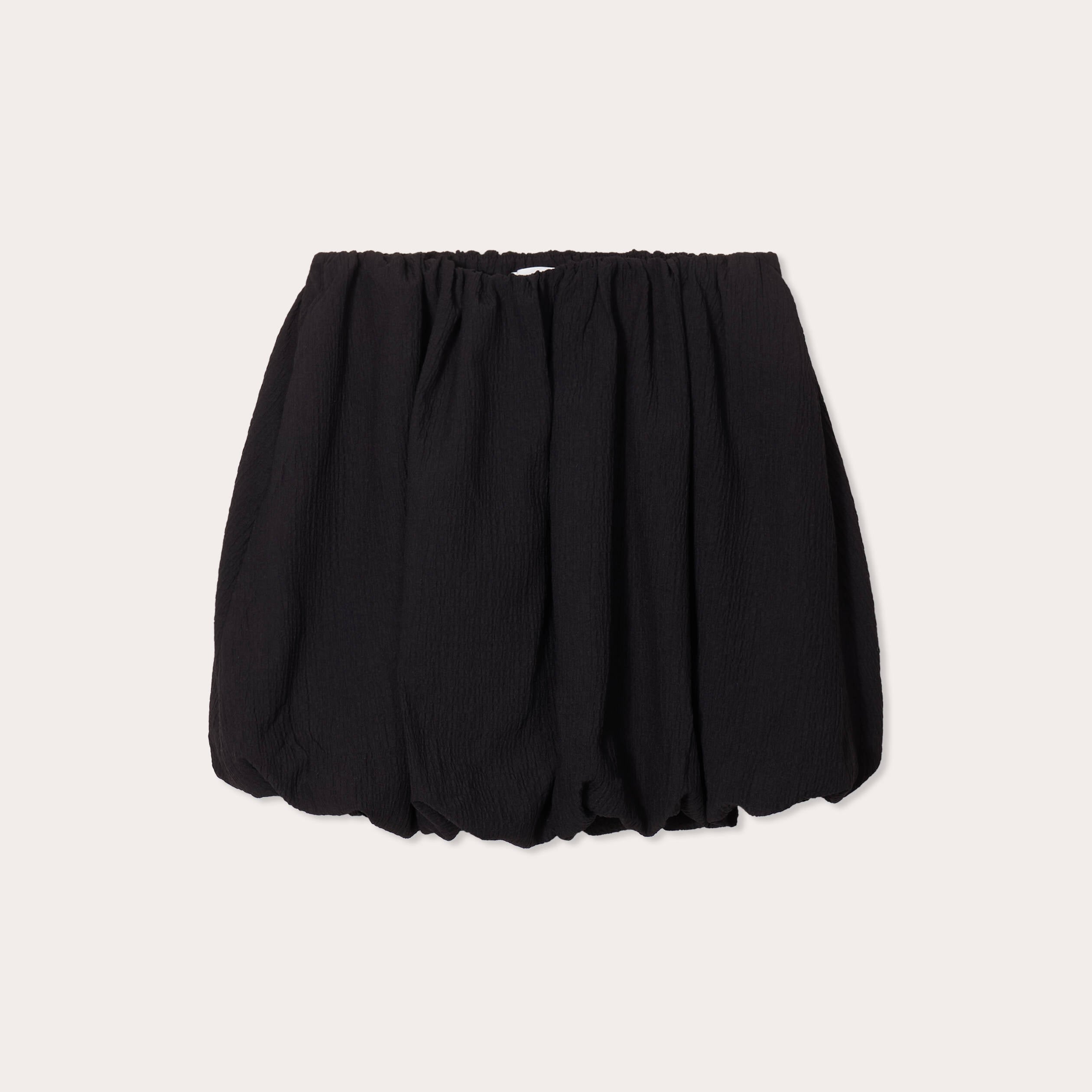 Jupe &eacute;vas&eacute;e effet boule noir femme