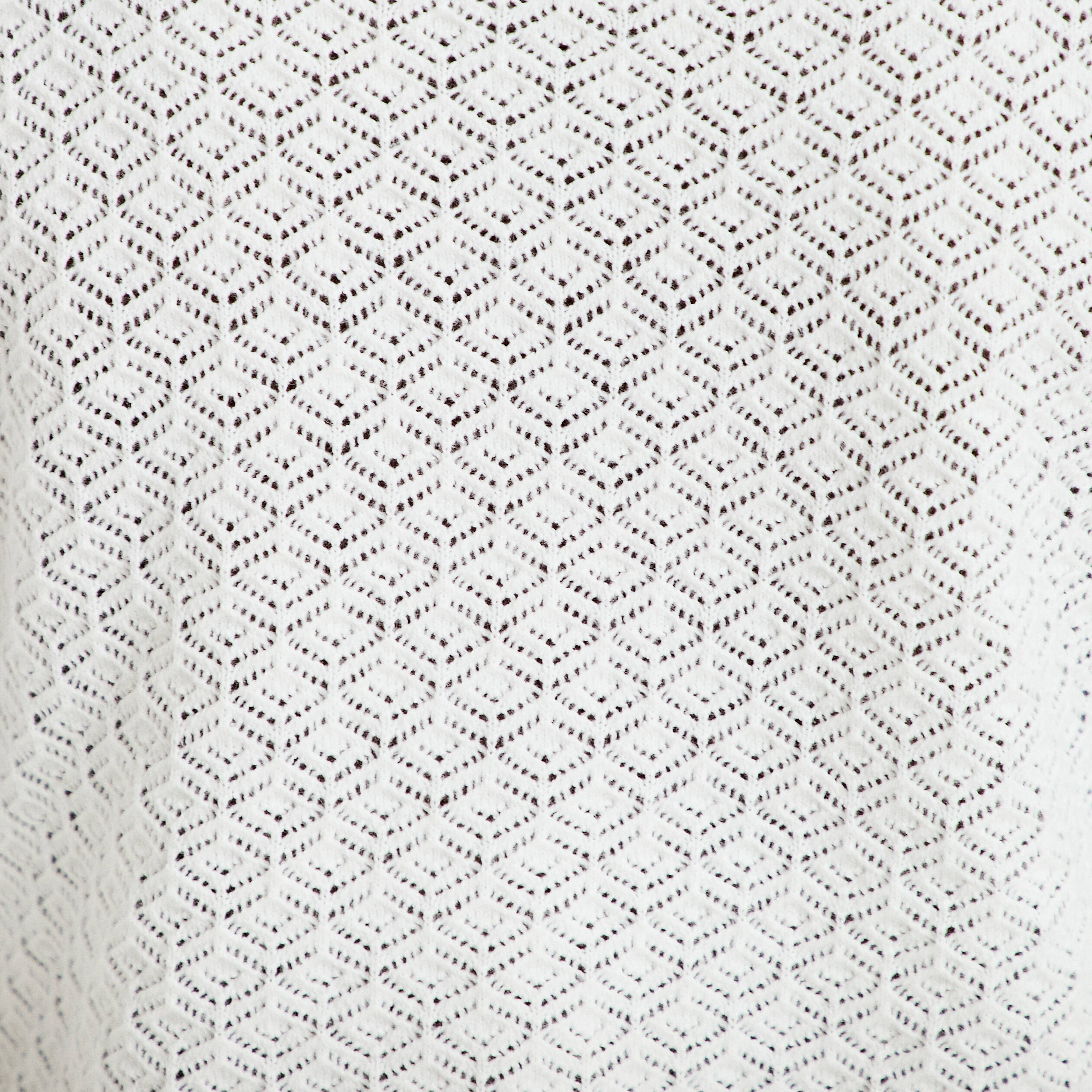Gilet ajour&eacute; manches longues dentelle ecru femme