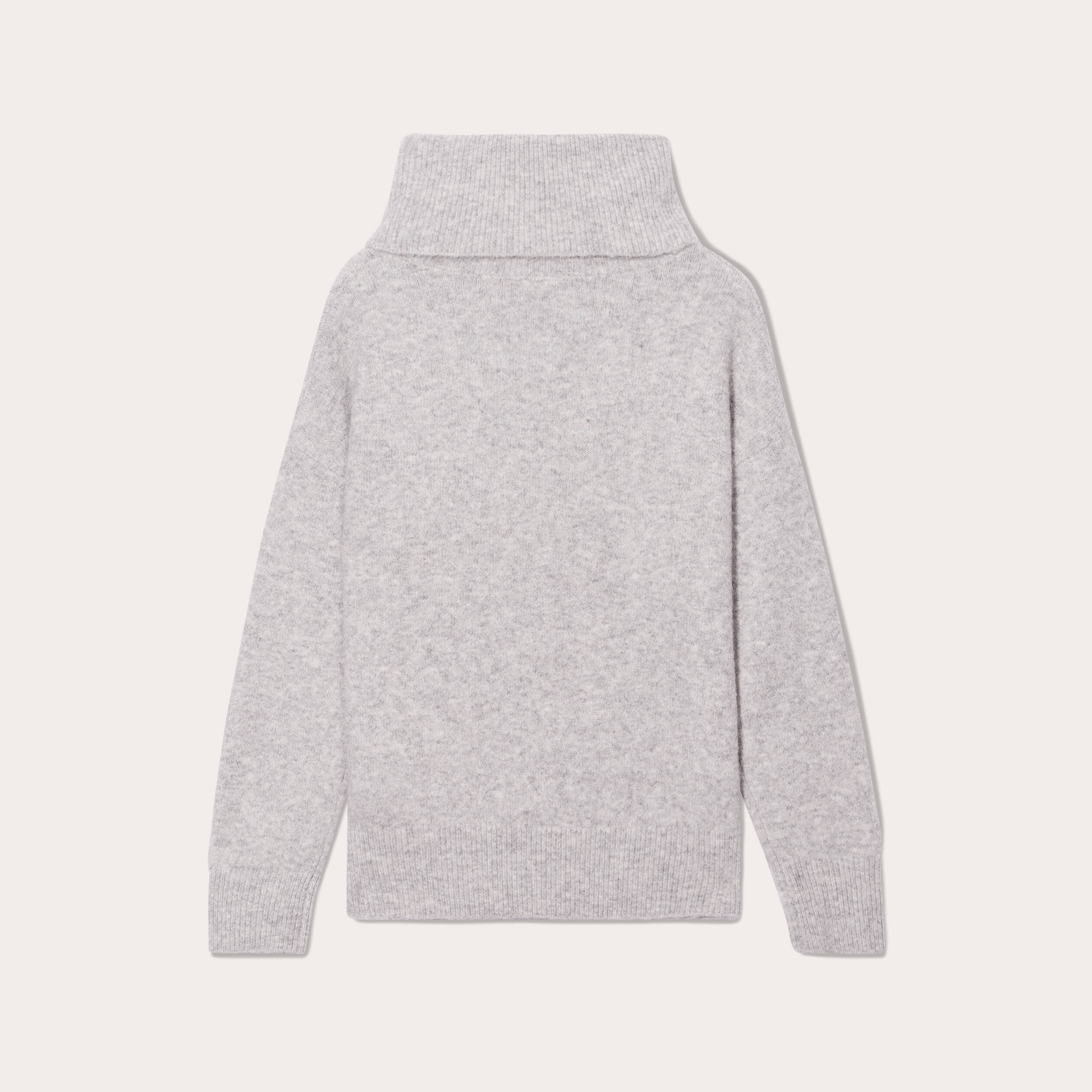 pull avec col roule gris clair femme Pull avec col roulé gris clair femme