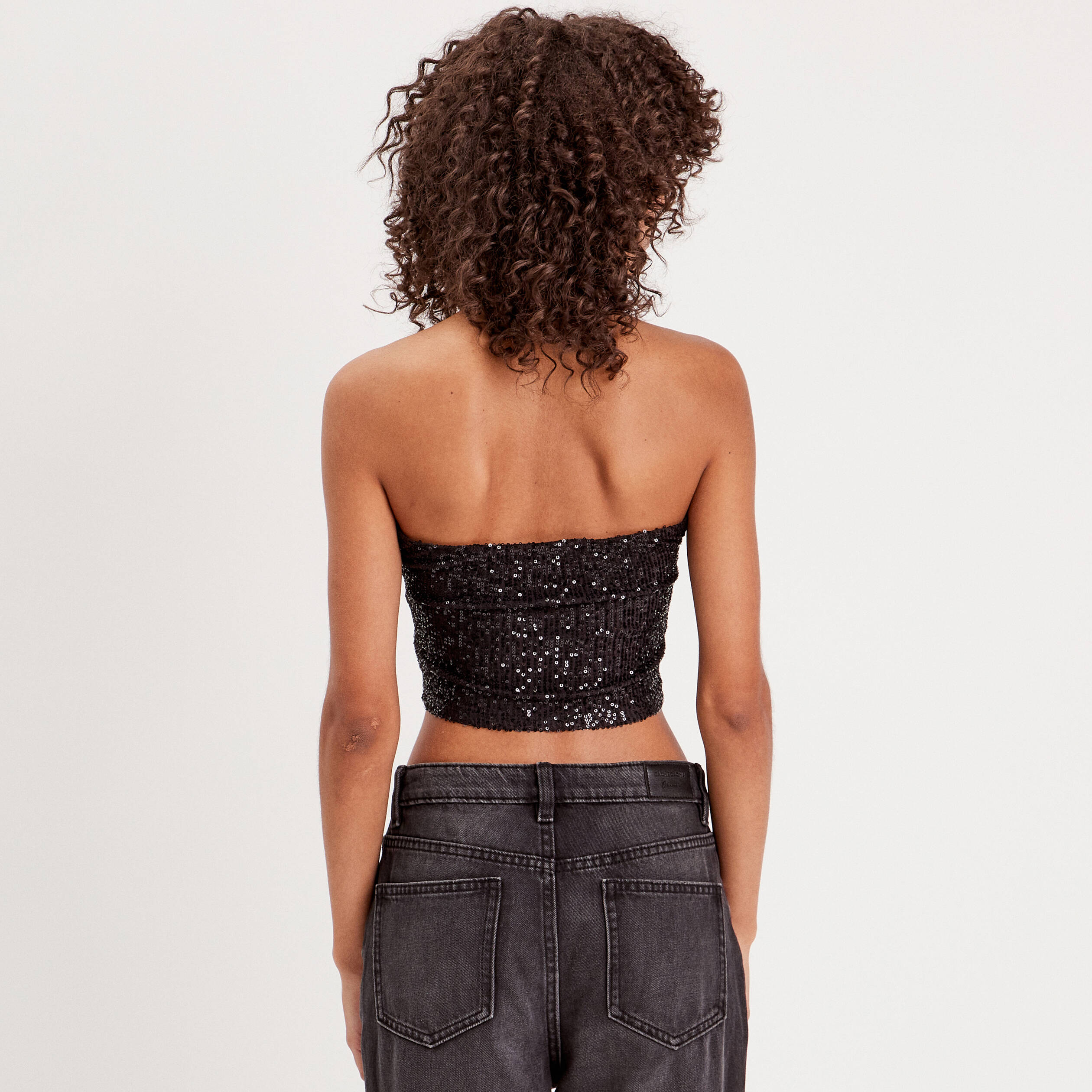 bustier sequins noir femme Bustier sequins noir femme