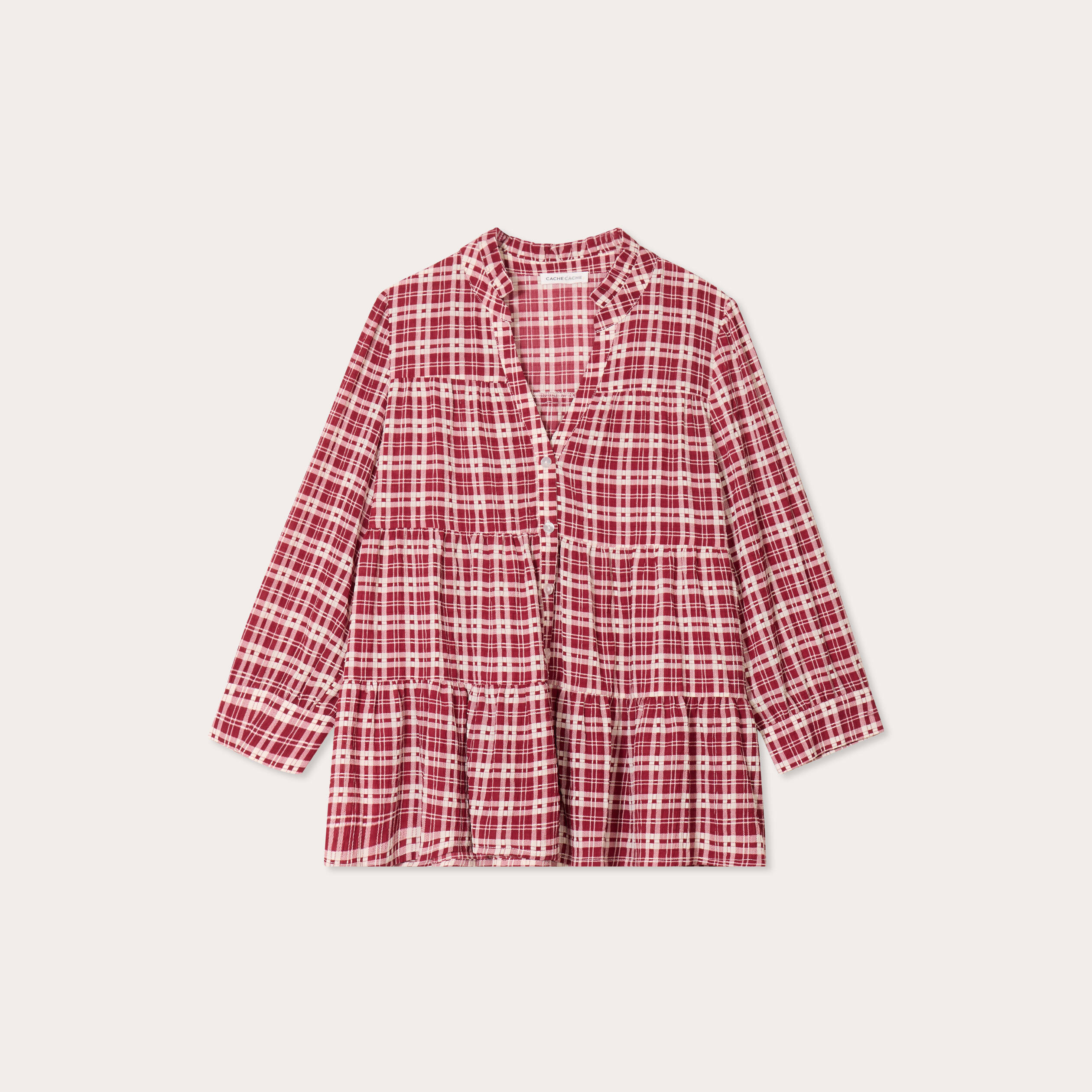 blouse manches 34 bordeaux femme Blouse manches 3/4 bordeaux femme