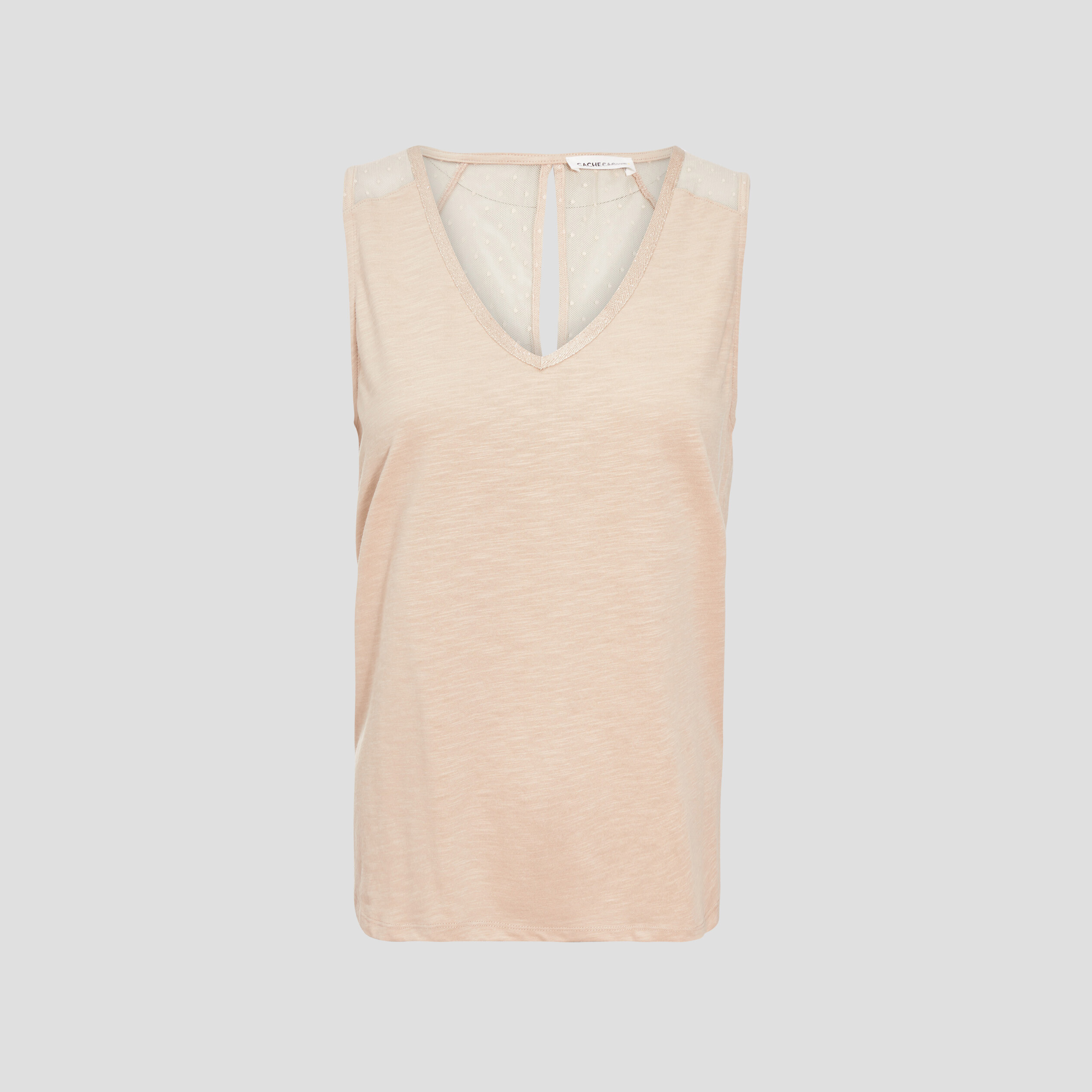 debardeur bretelles larges sable femme Débardeur bretelles larges sable femme
