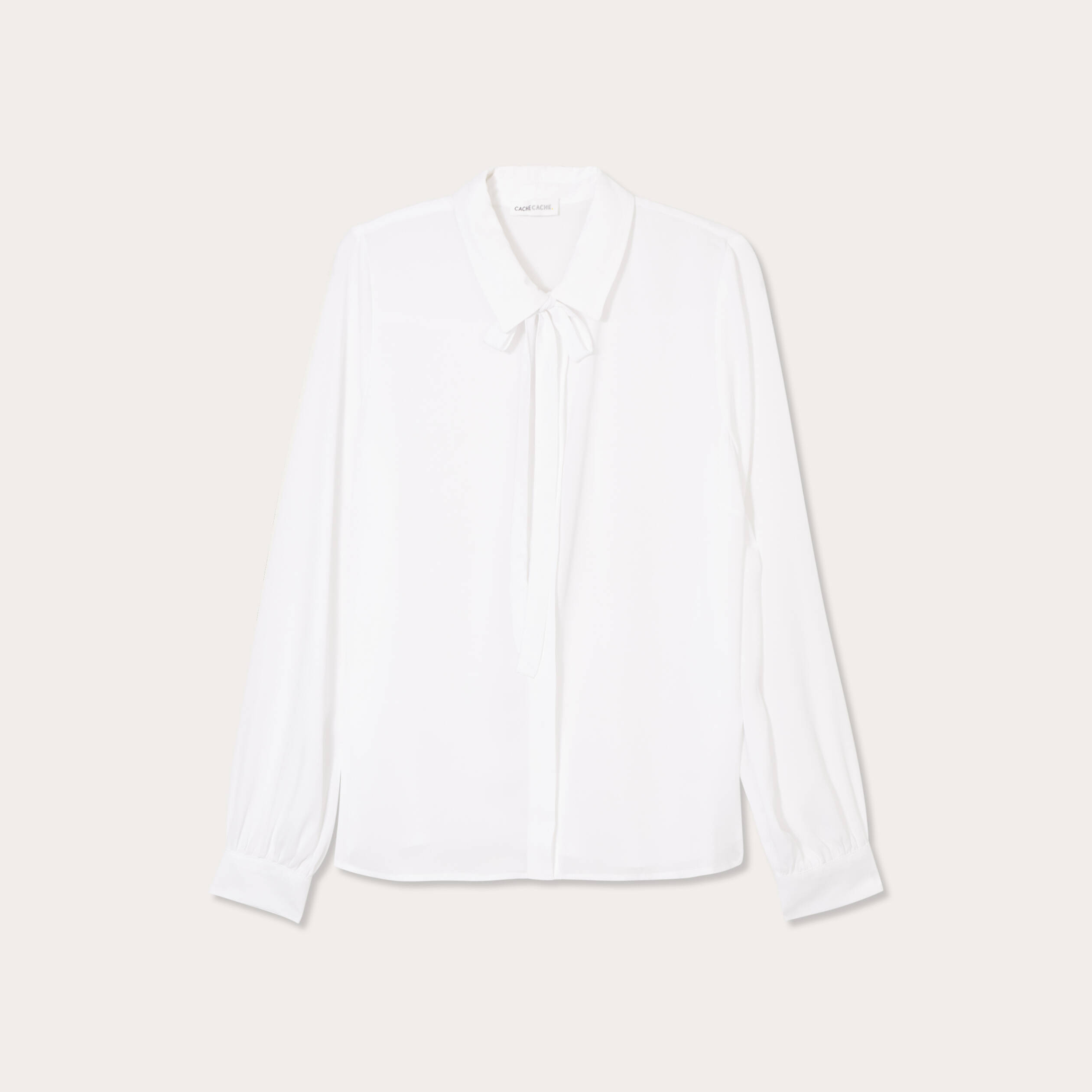 Chemise blanche col lavallière femme outlet