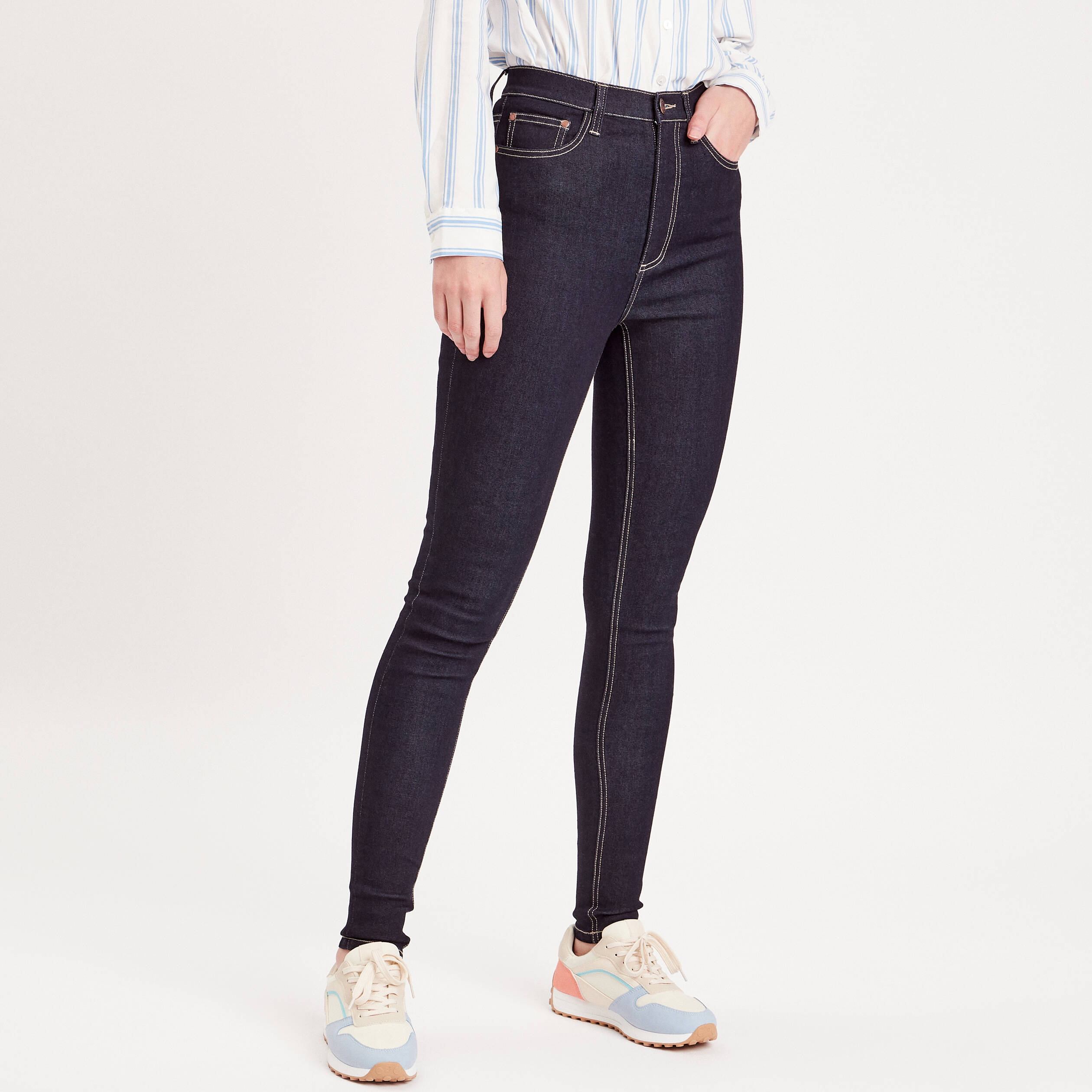 Jeans Skinny Helmut Lang Taille 24 - Ceinture élastique, Mi-hauteur, Occasion Bon état