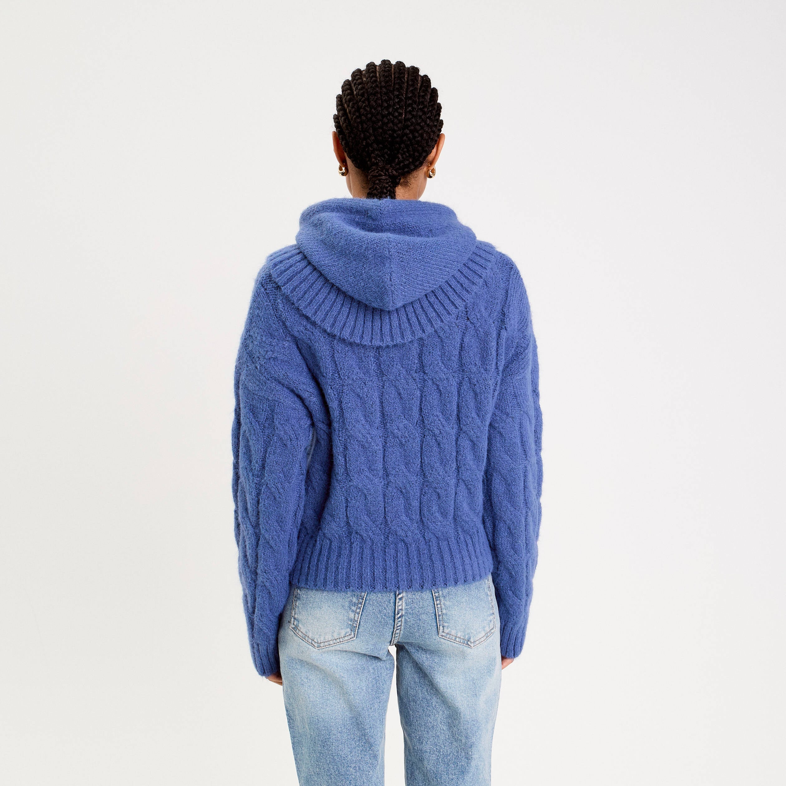 Sweat Capuche Femme Joules Taille 16 – Coton Bleu à Pois – Manches Longues