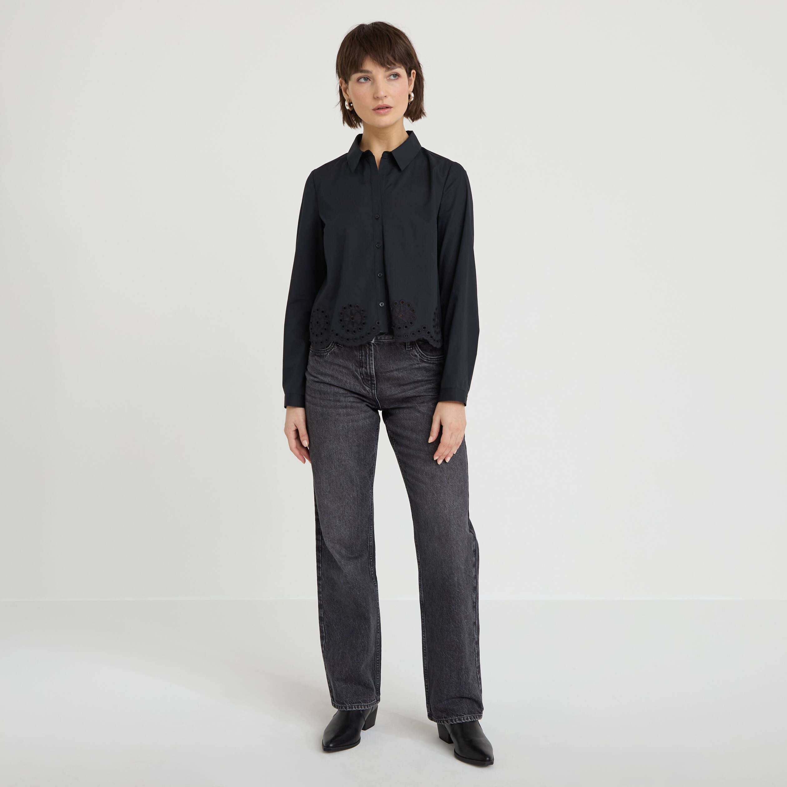 Chemise imprimée OZANA - Noir - 59.99
