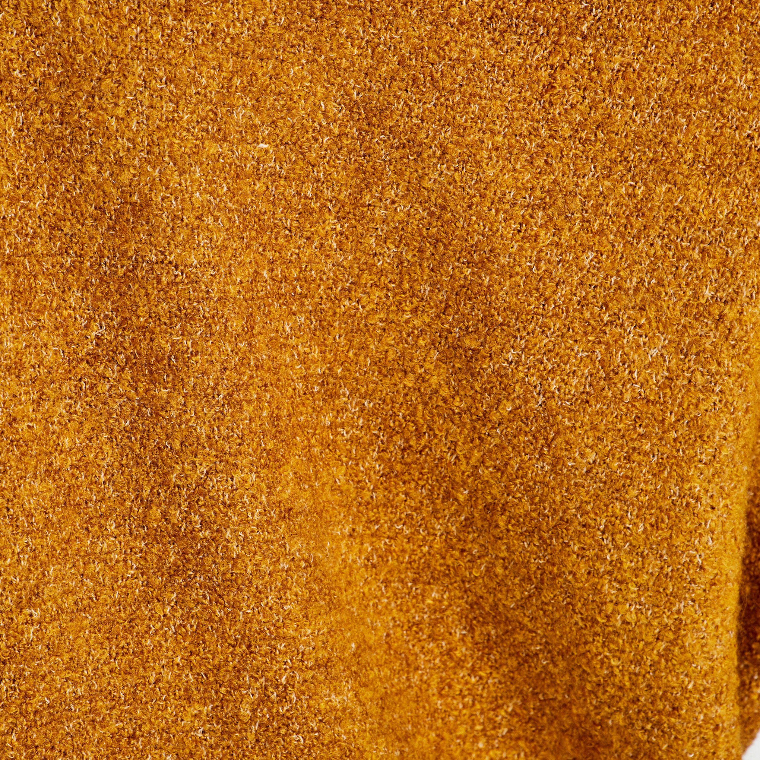 Pull manches longues col en V camel femme
