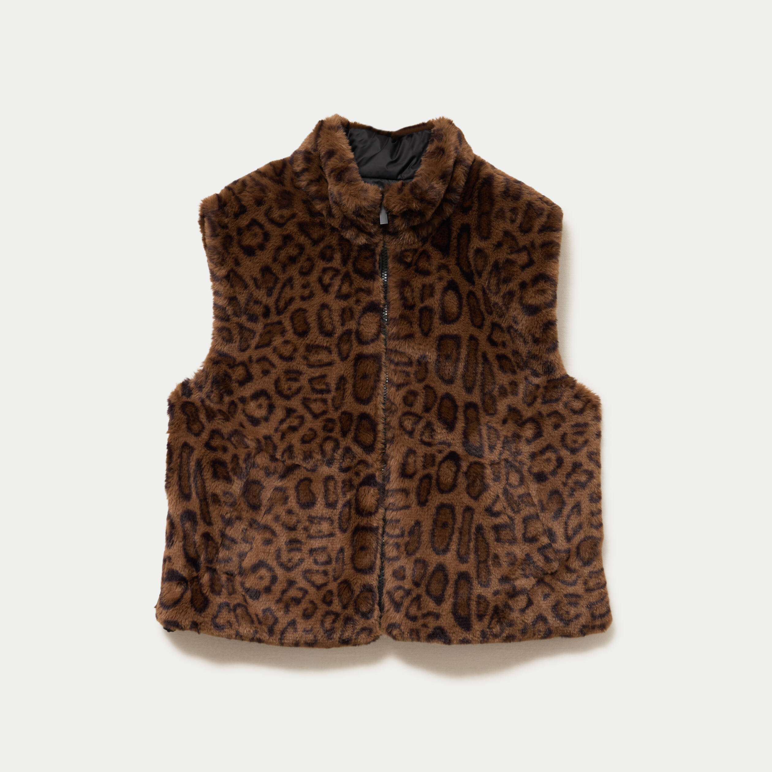 Veste r&eacute;versible sans manches noir femme