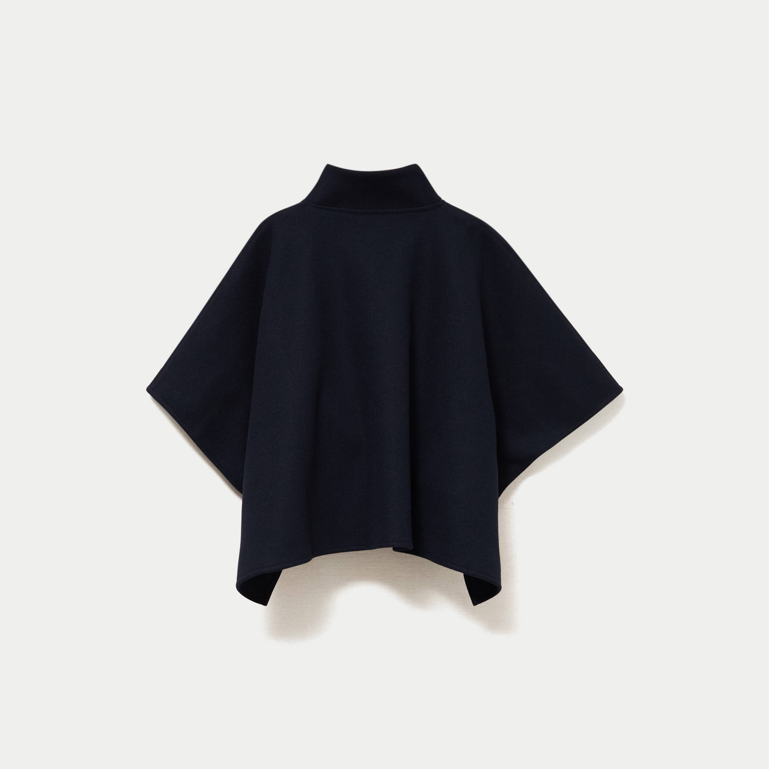 Poncho col am&eacute;ricain bleu marine femme