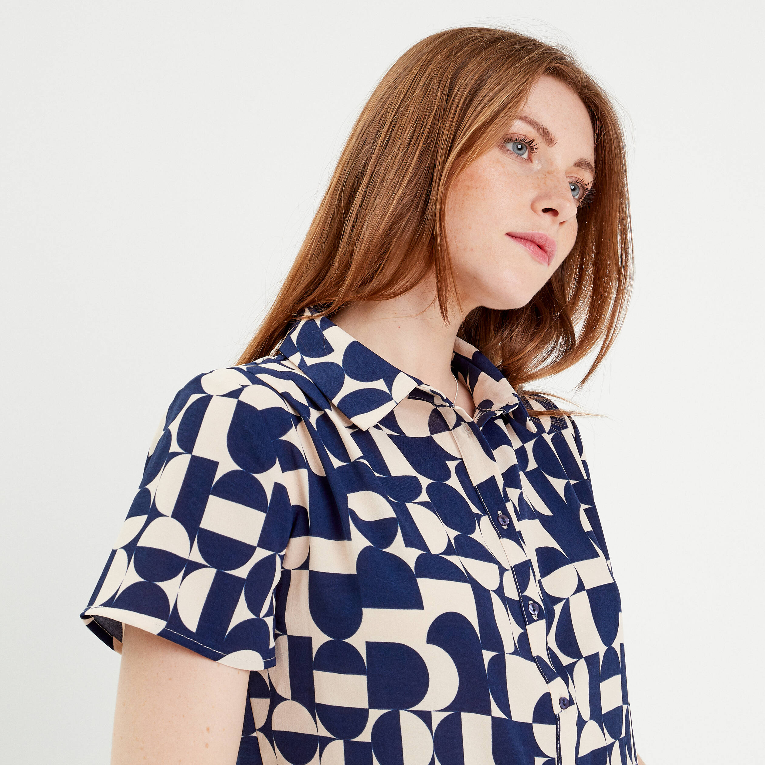 chemise manches courtes bleu femme Chemise manches courtes bleu femme