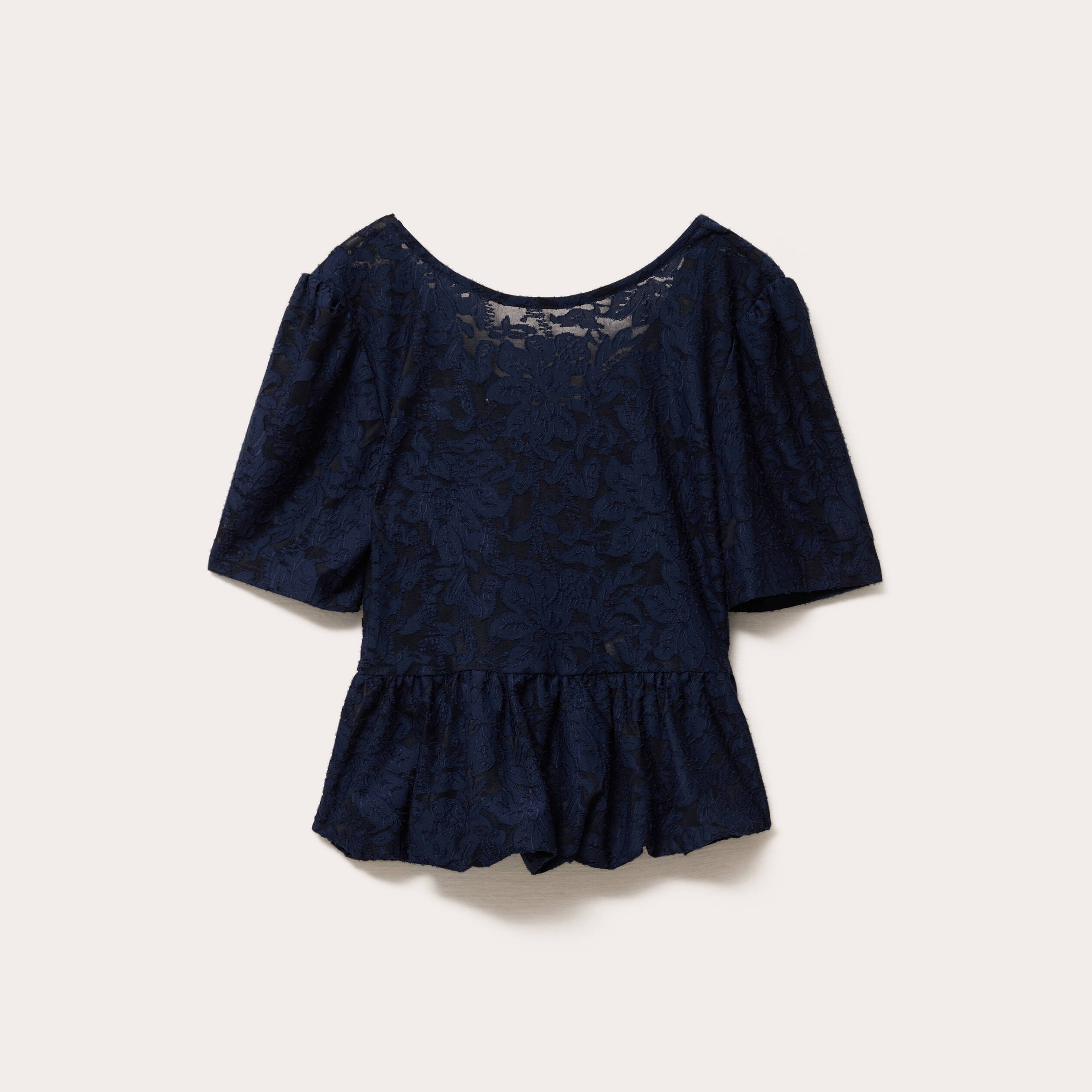 blouse manches courtes bleu fonce femme Blouse manches courtes bleu foncé femme