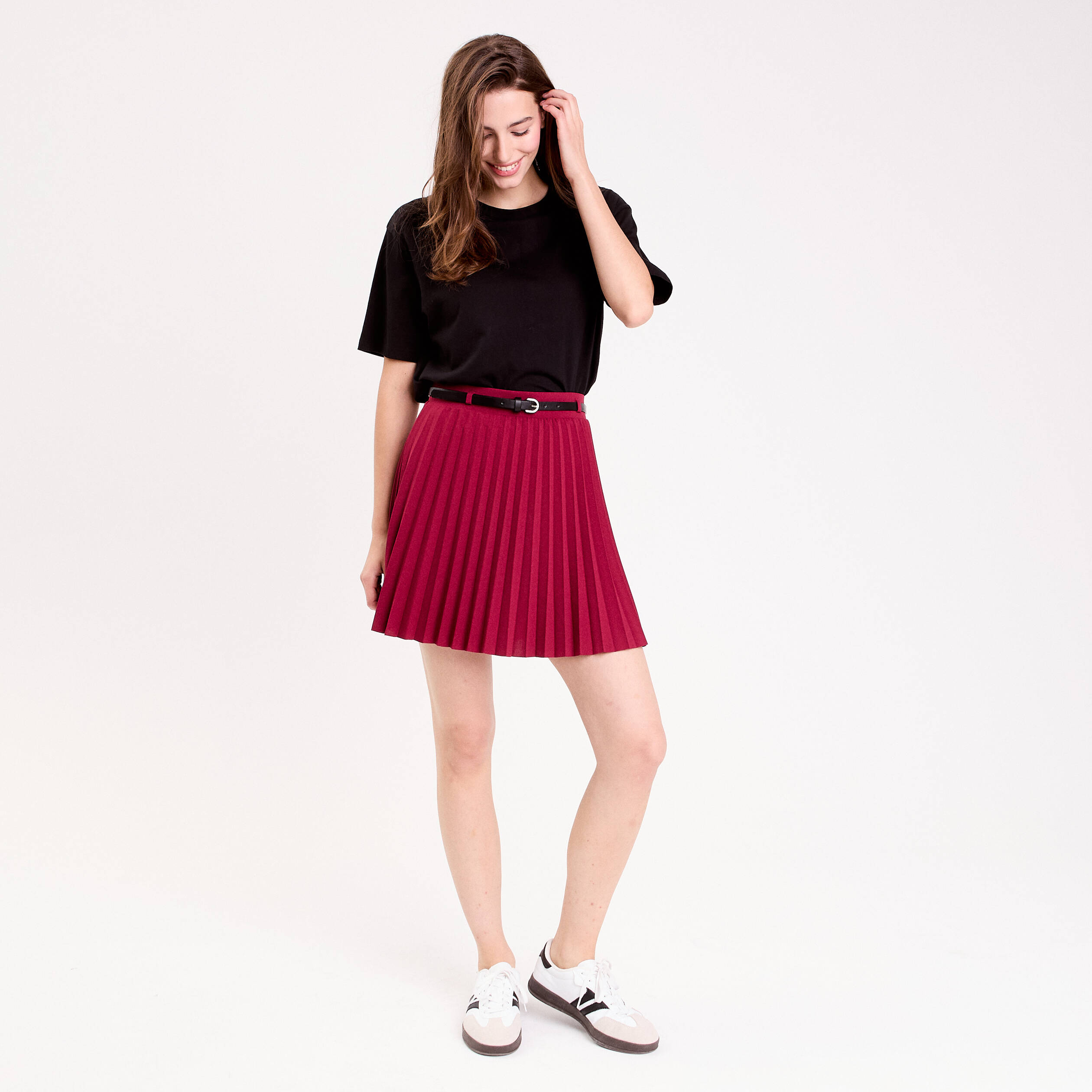 Jupe A-line Femme Essence - Rouge - Taille 18 - Zip - Très Bon état