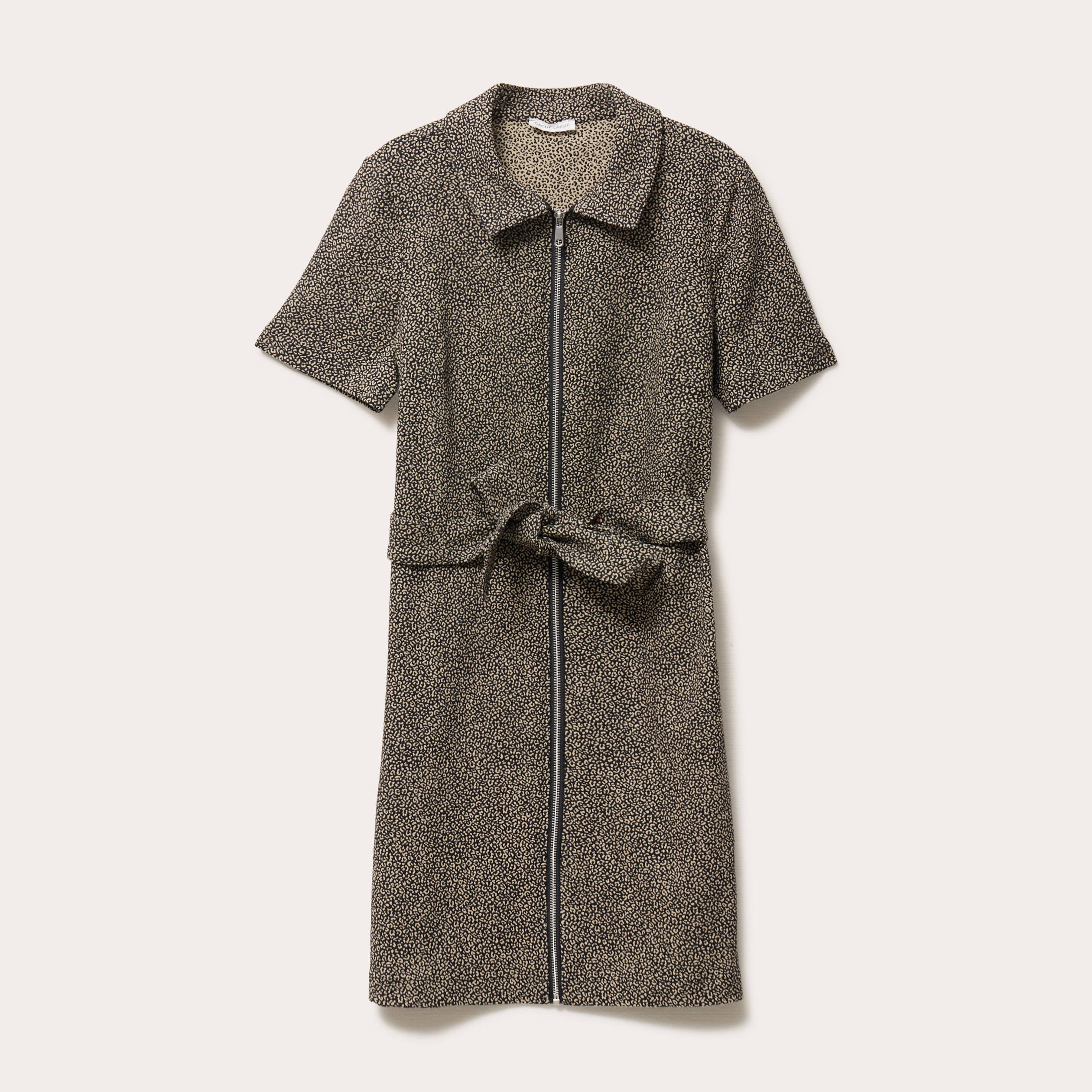 Robe col chemise noir femme
