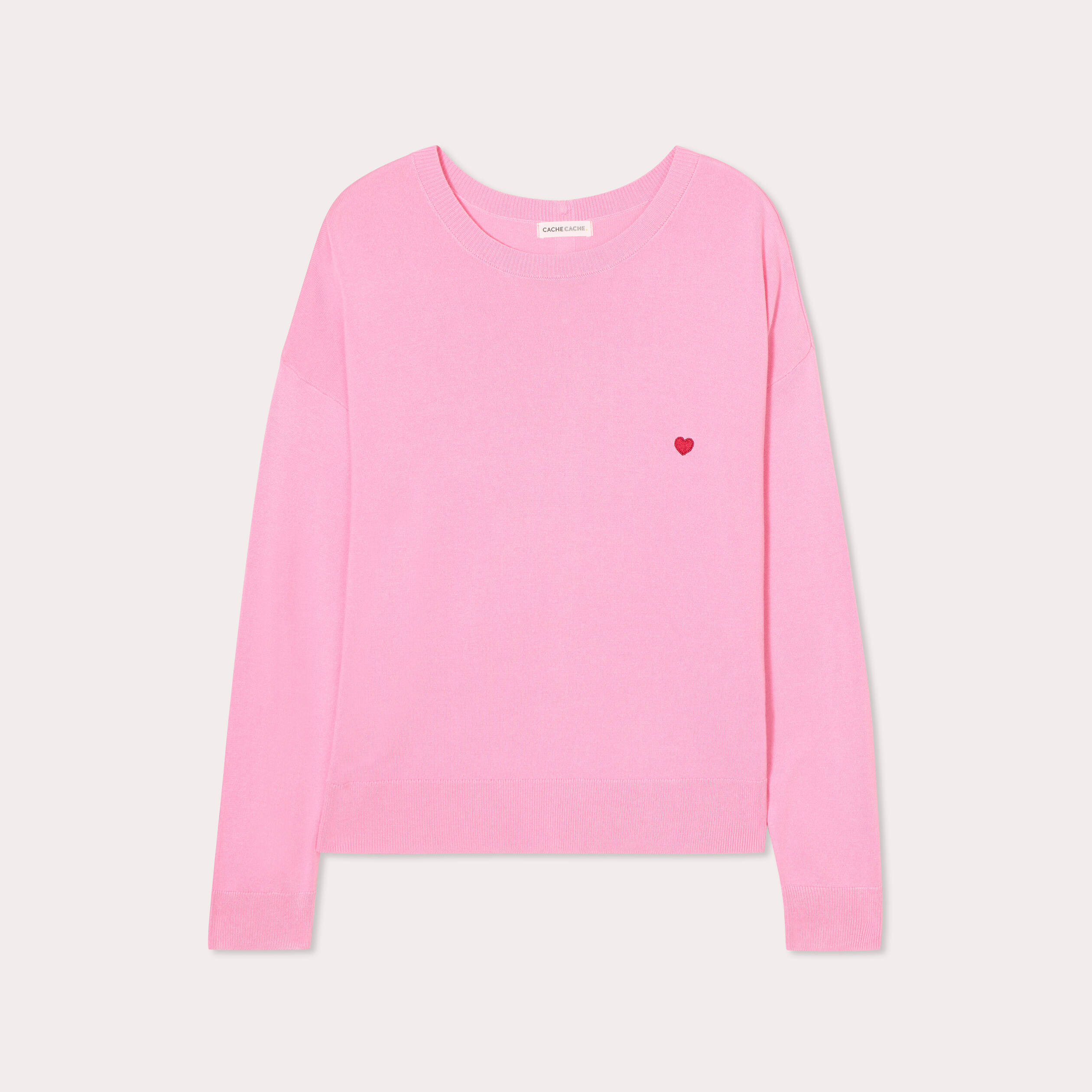 pull manches longues rose femme Pull manches longues rose femme