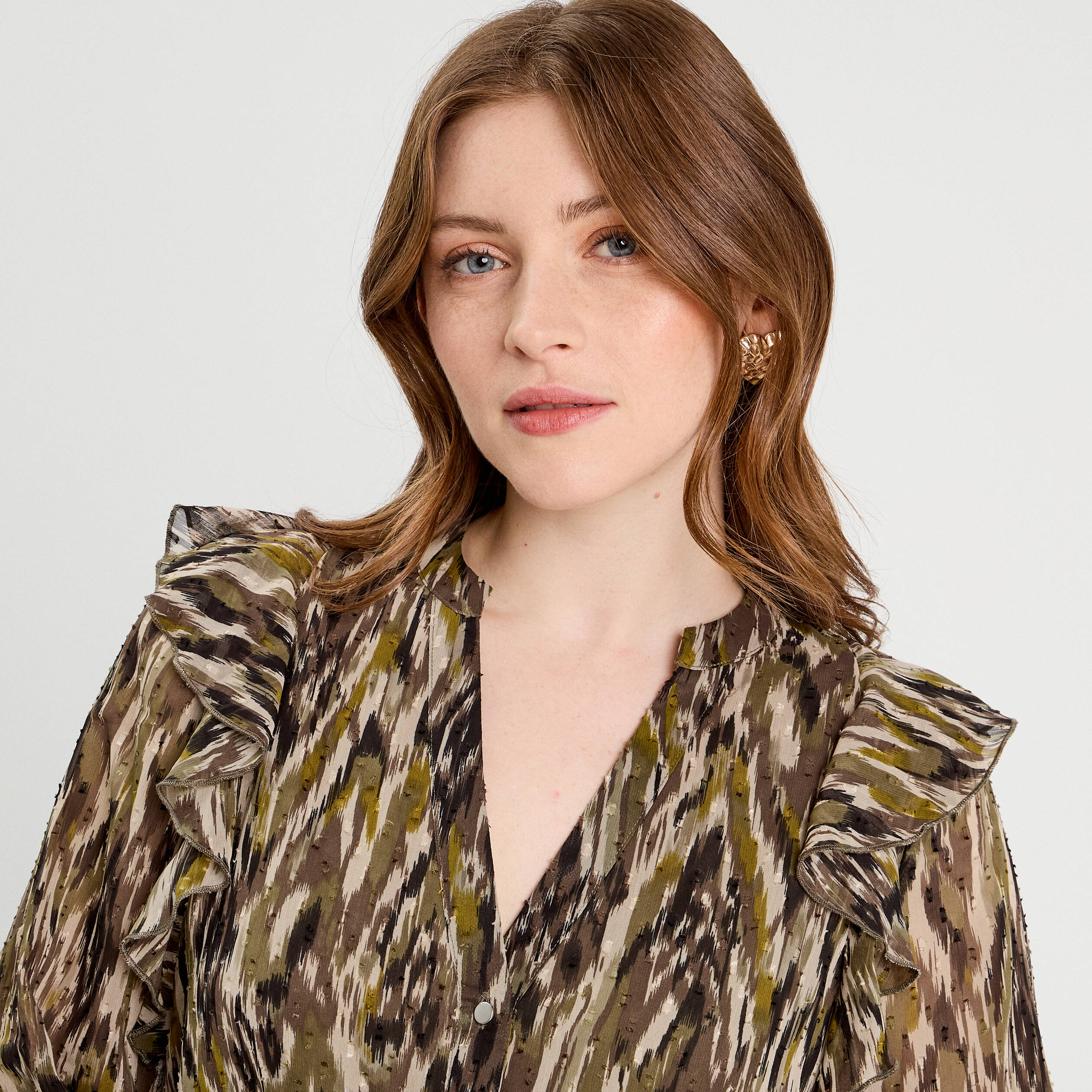 blouse manches longues vert kaki femme Blouse manches longues vert kaki femme