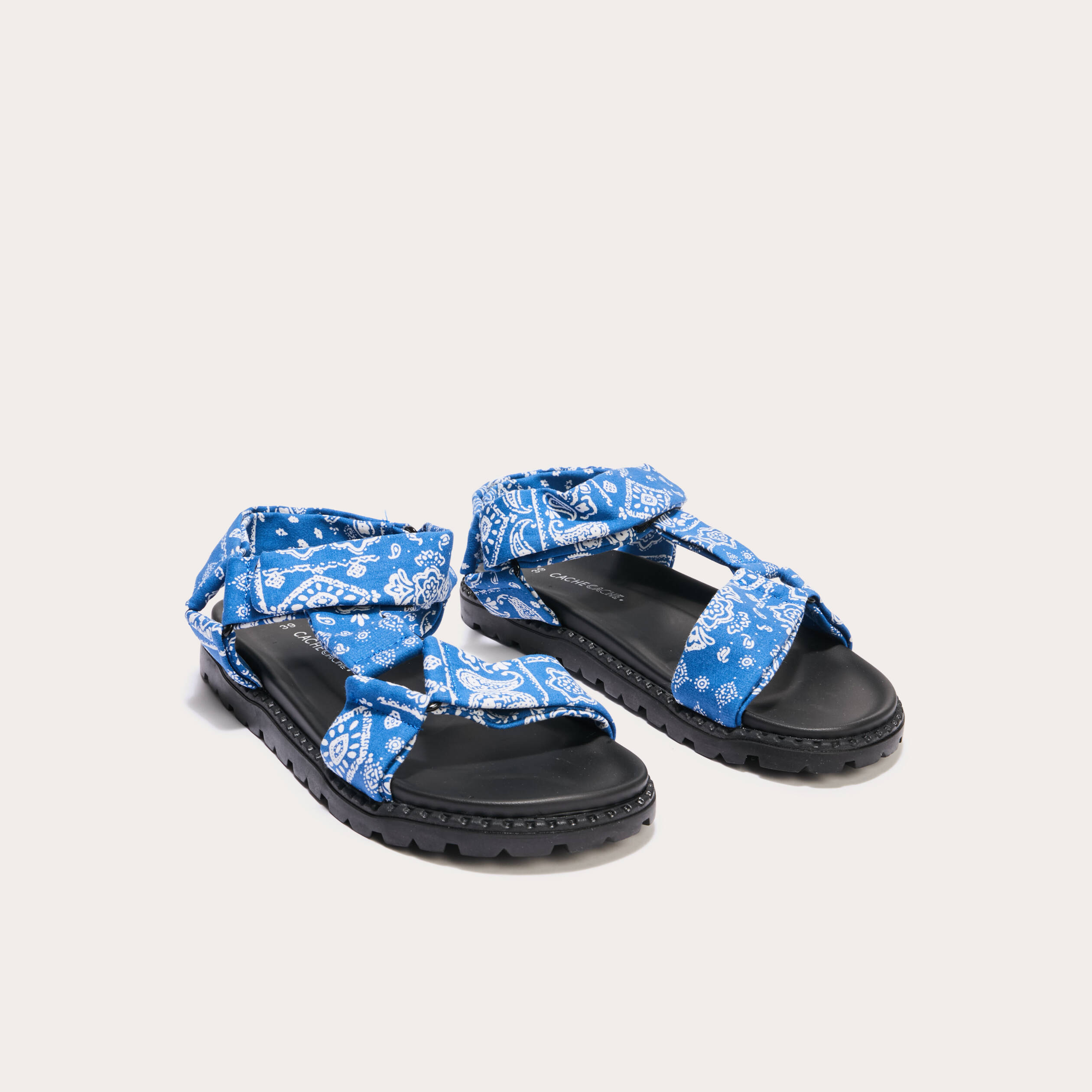 sandales avec lien bleu femme Sandales avec lien bleu femme