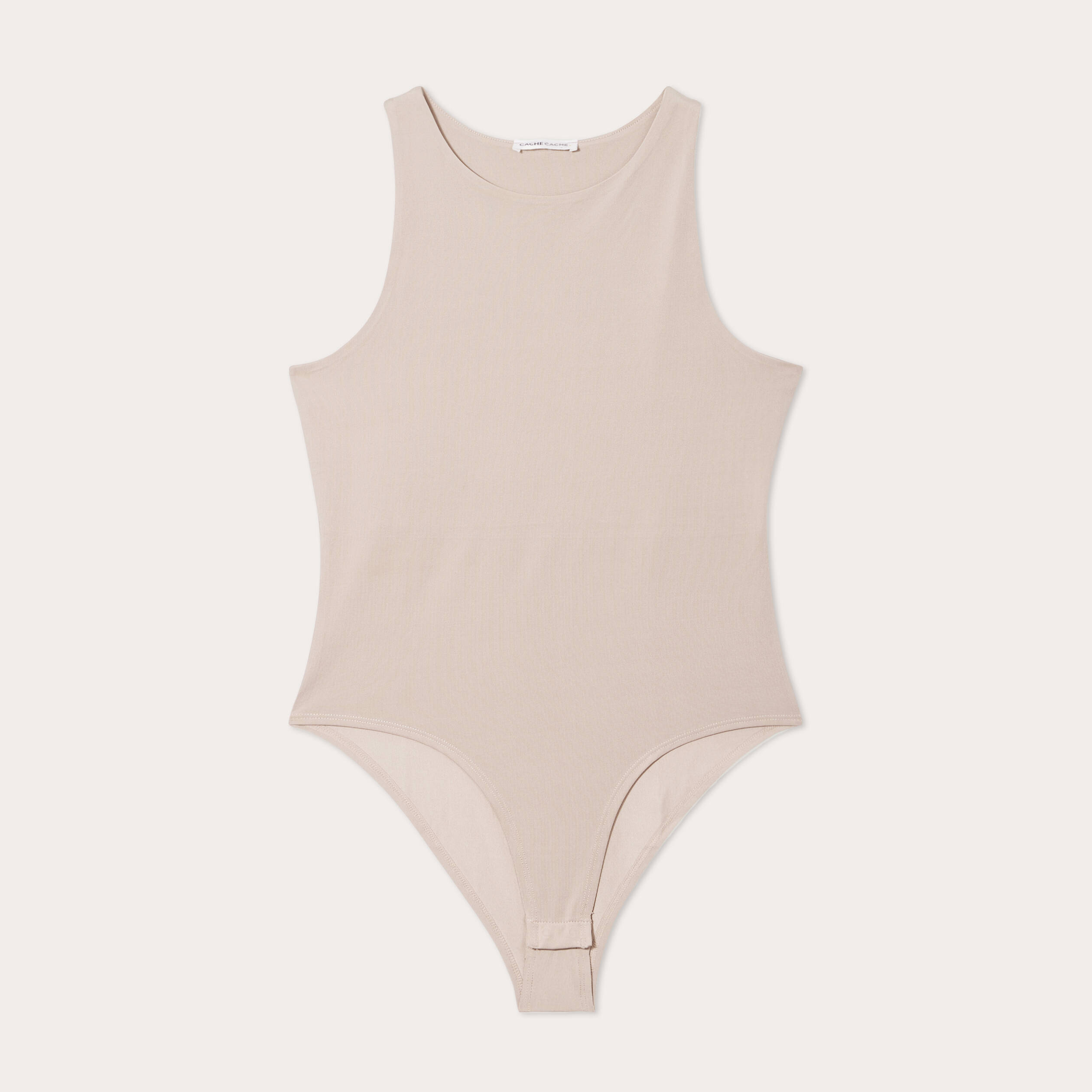 body sans manches effet seconde peau marron femme Body sans manches effet seconde peau marron femme