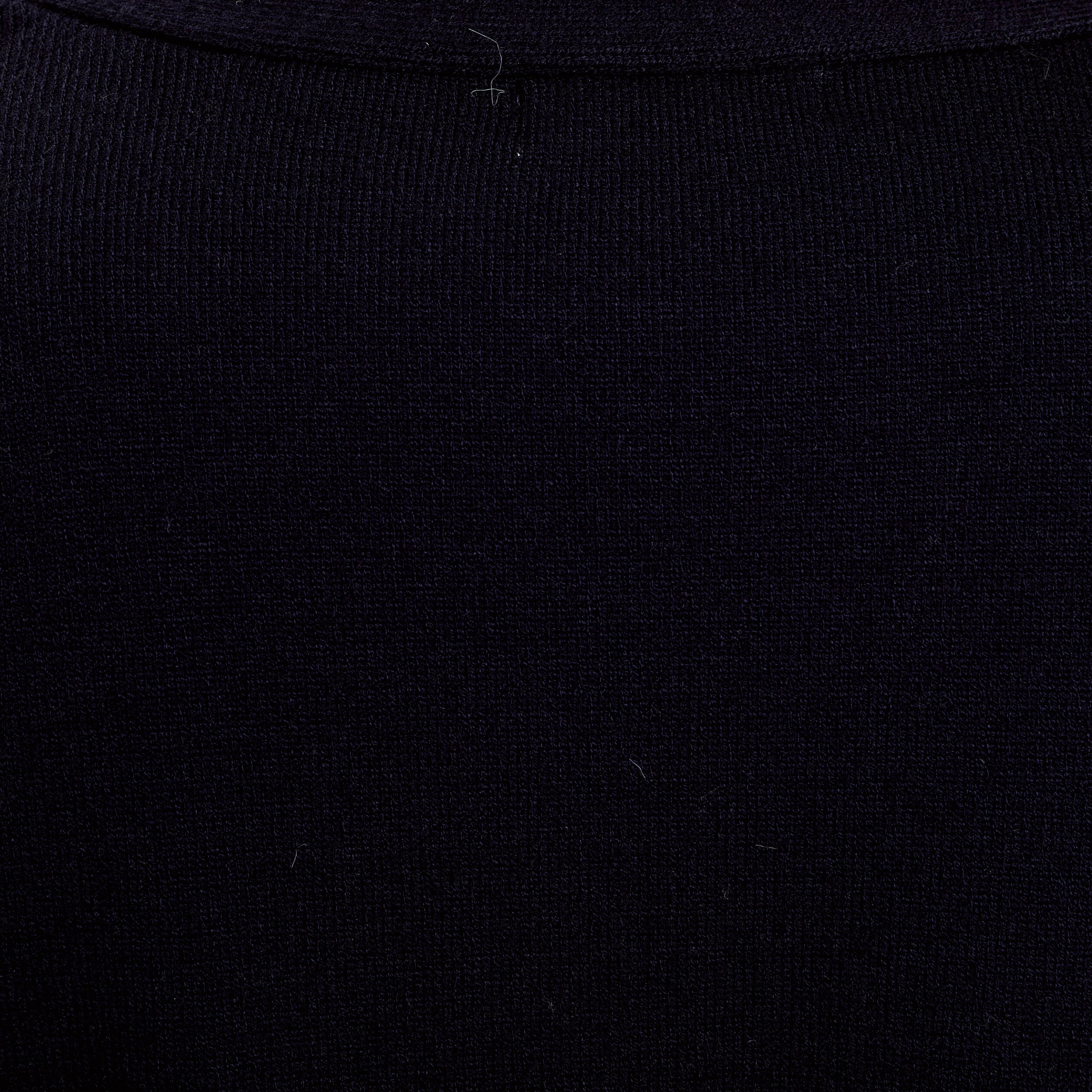 Gilet brod&eacute; col v bleu marine femme