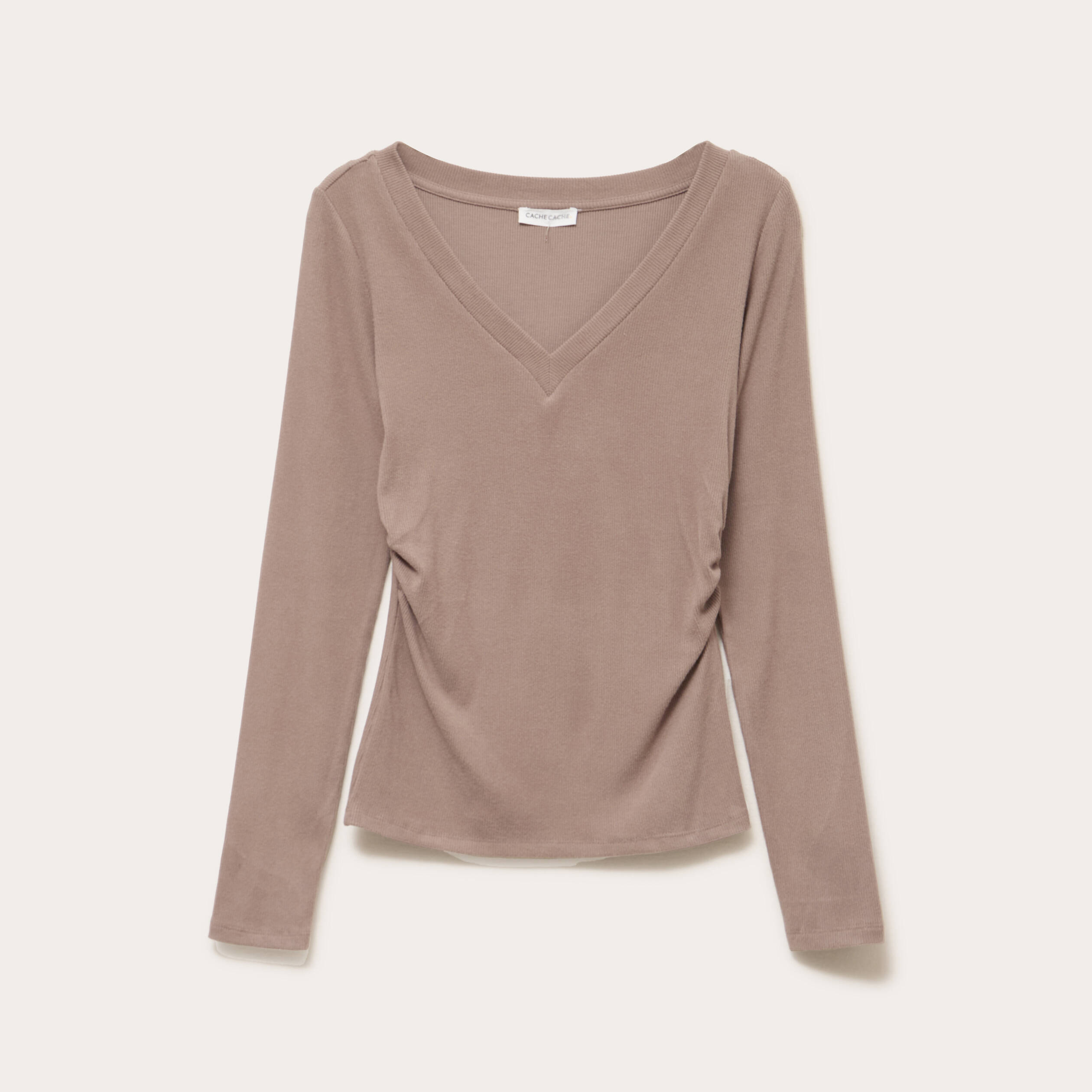 Top Débardeur Femme Taille S - Couleur Taupe - Marque T.O.P. - Occasion Très Bon état