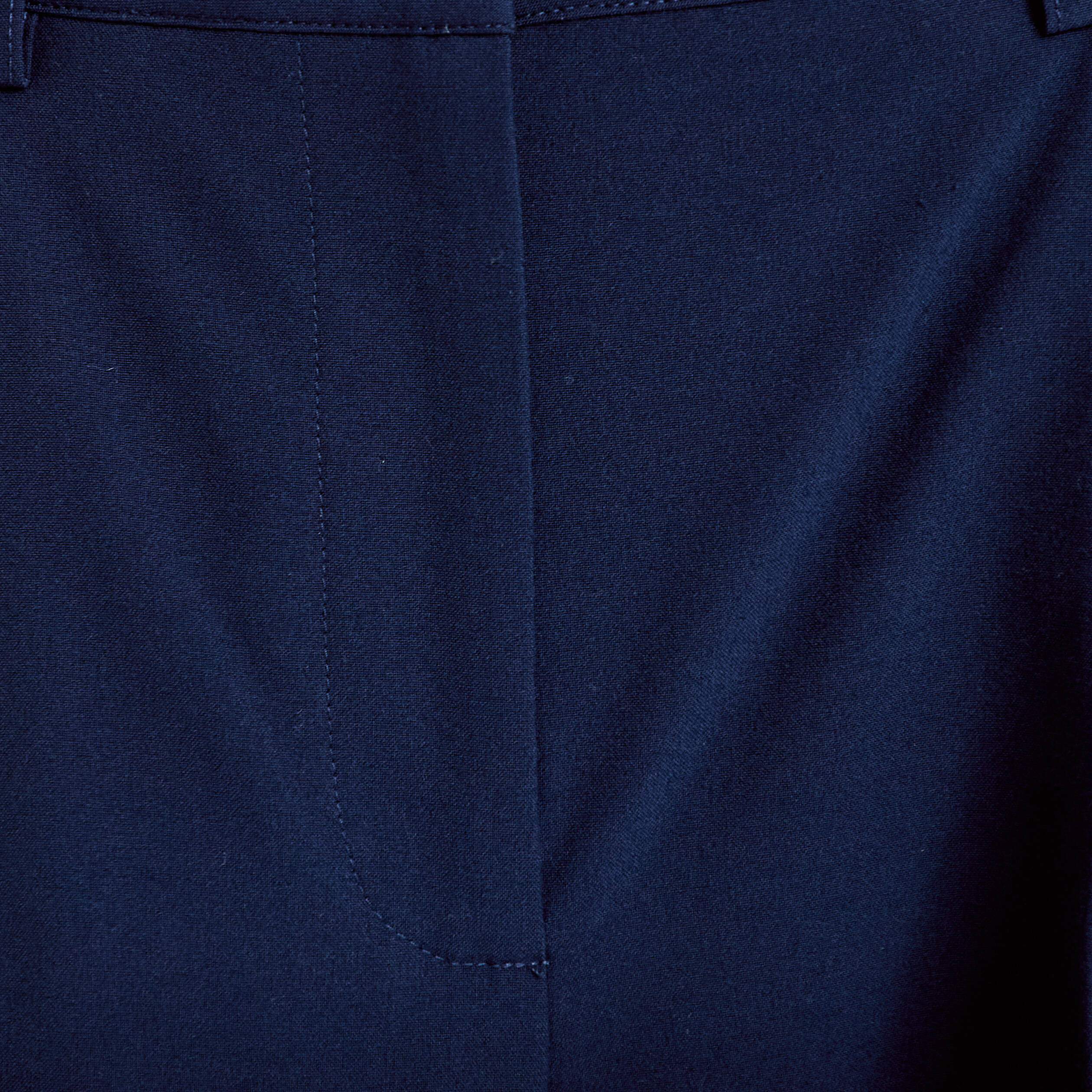 Pantalon barrel taille standard bleu marine femme
