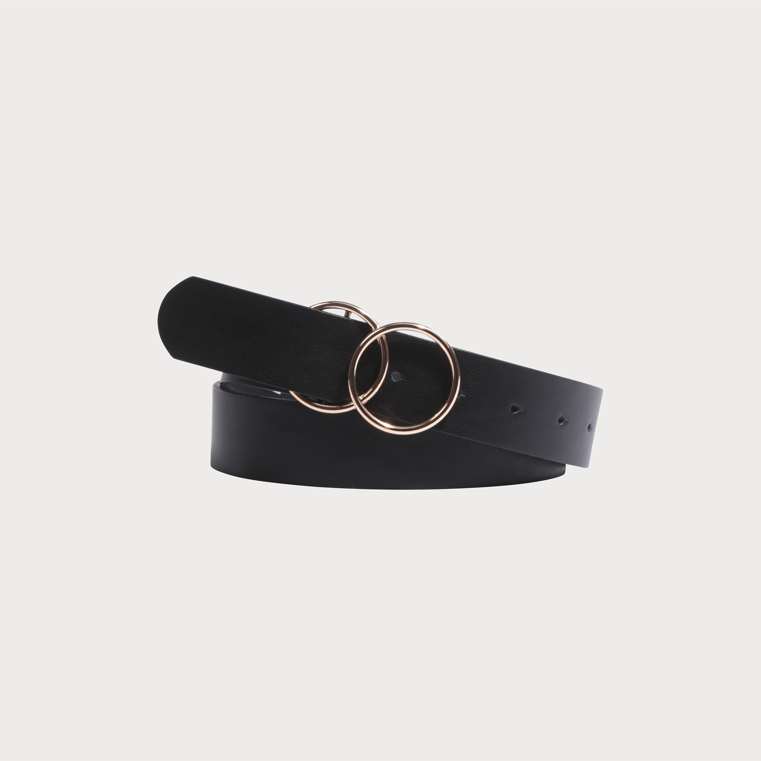 Ceinture avec boucle noir femme