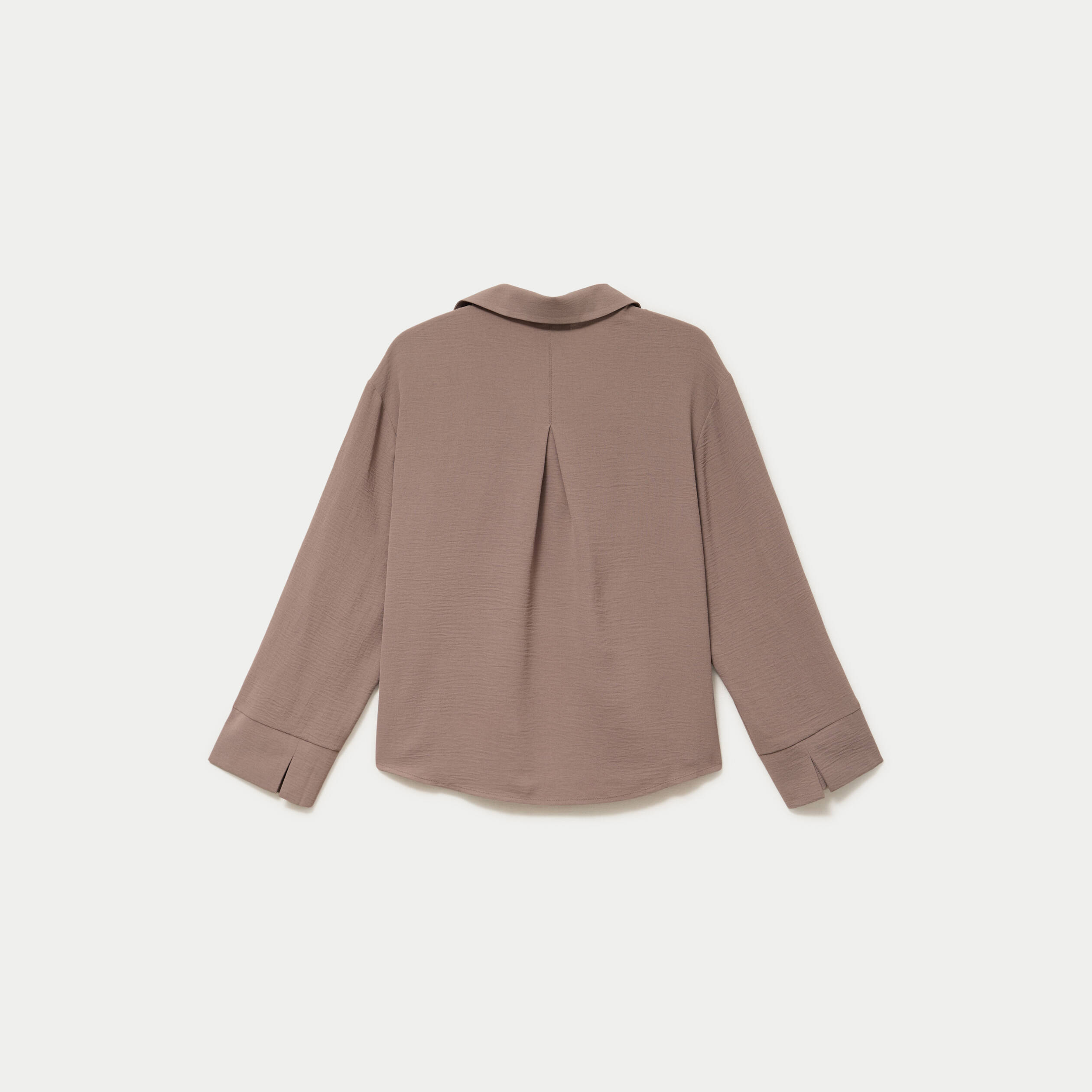 Blouse manches longues marron clair femme