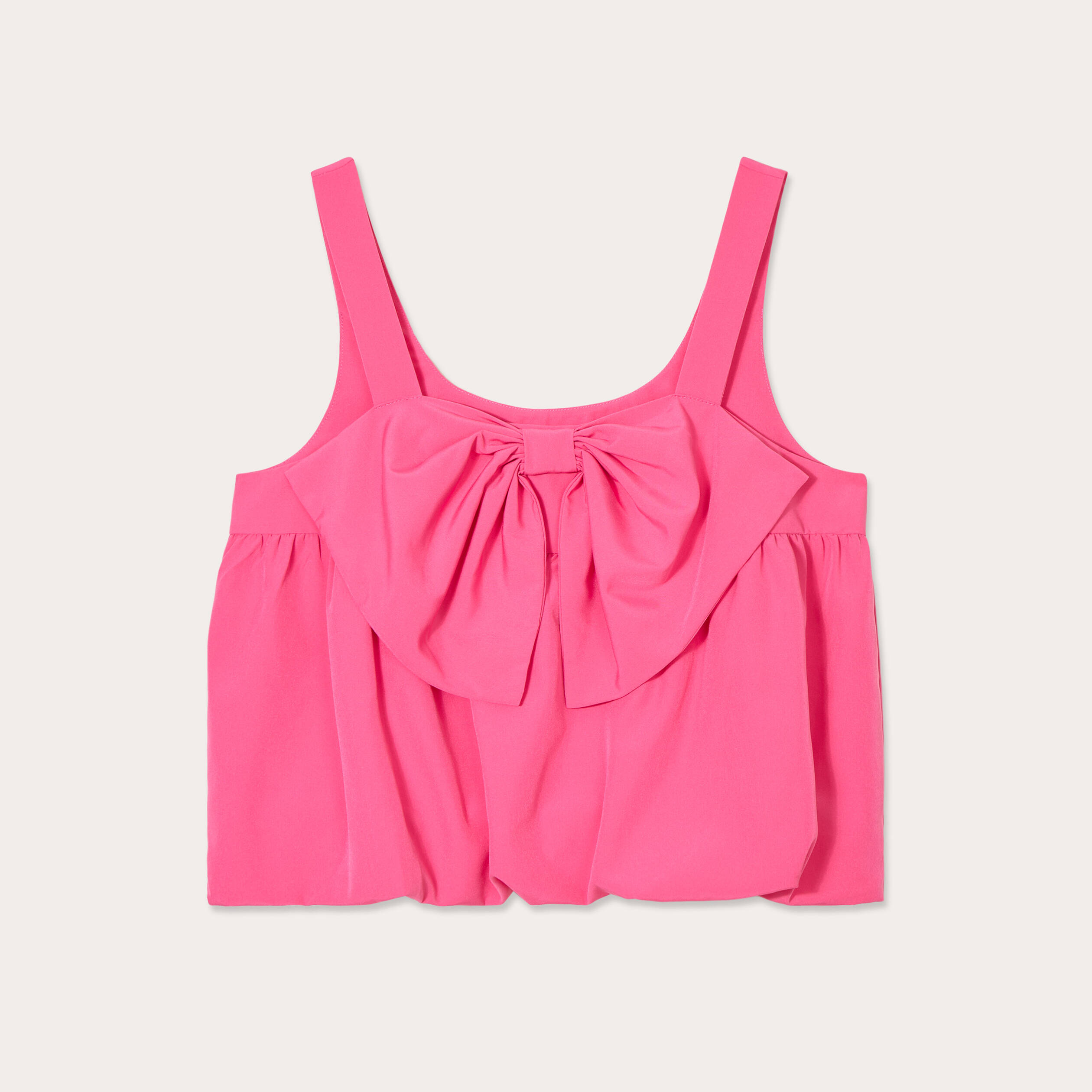 Crop top avec noeud rose fushia femme