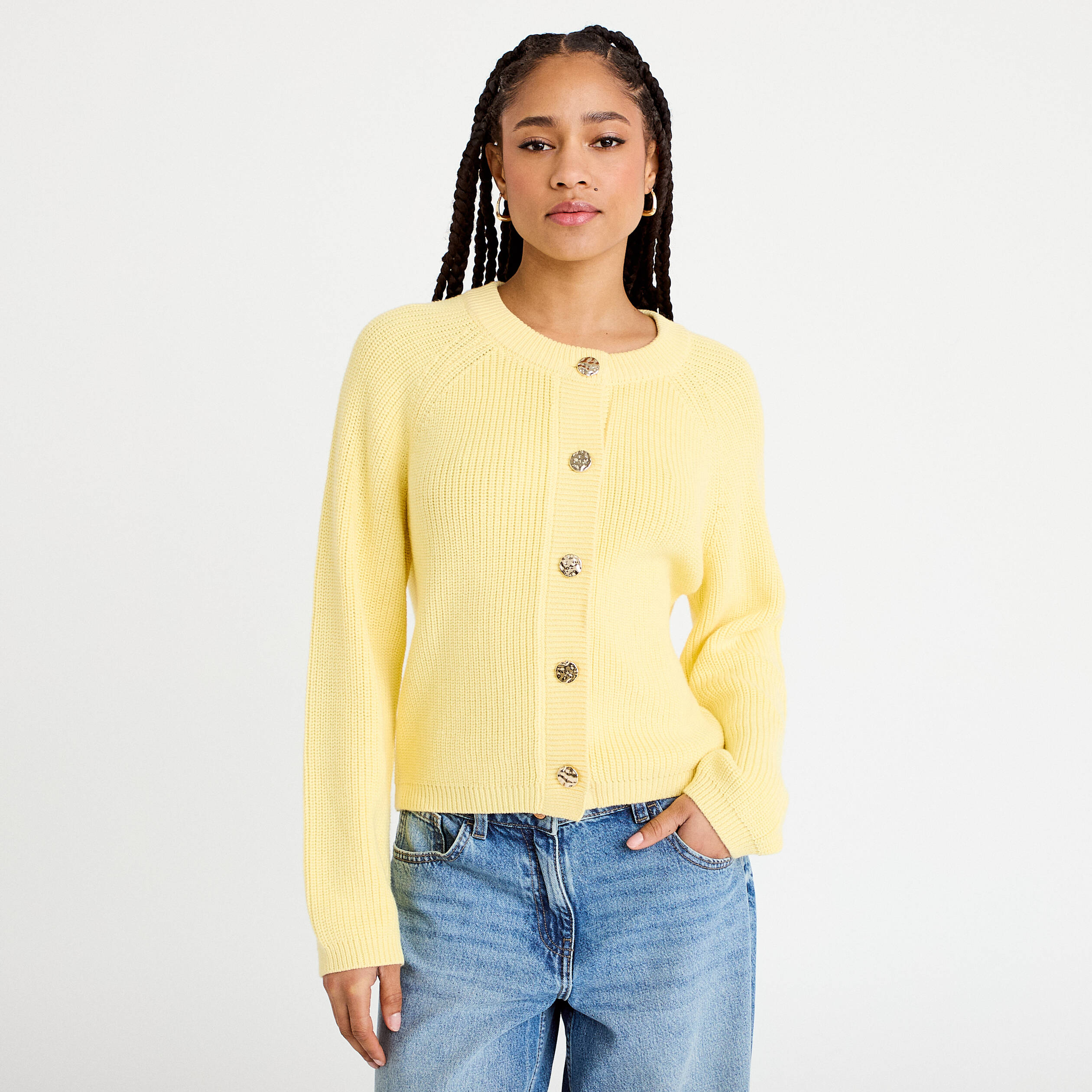 Haut JoyLab Tie-Dye Tricoté à Manches Longues - Taille XS Multicolore