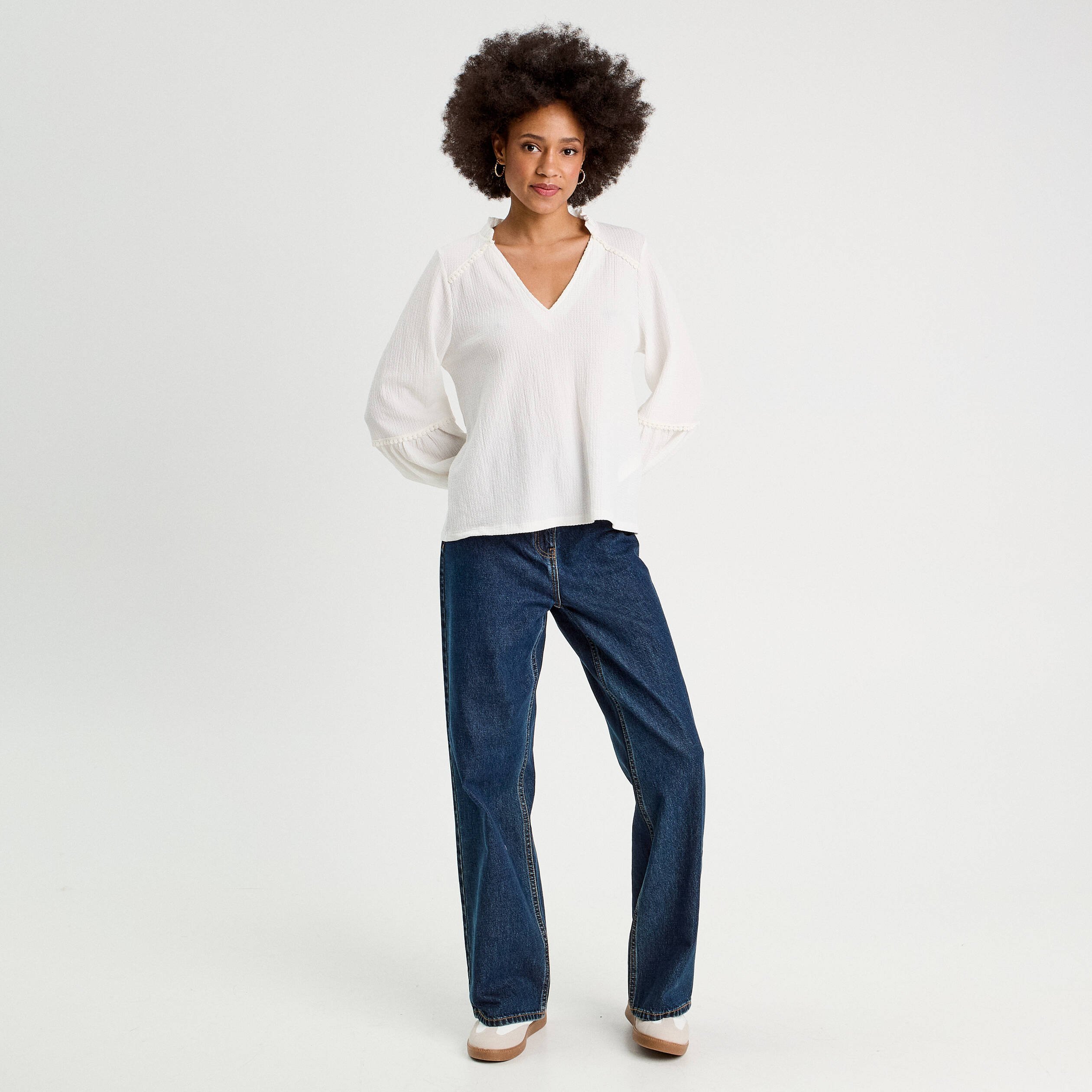 blouse manches longues ecru femme Blouse manches longues ecru femme