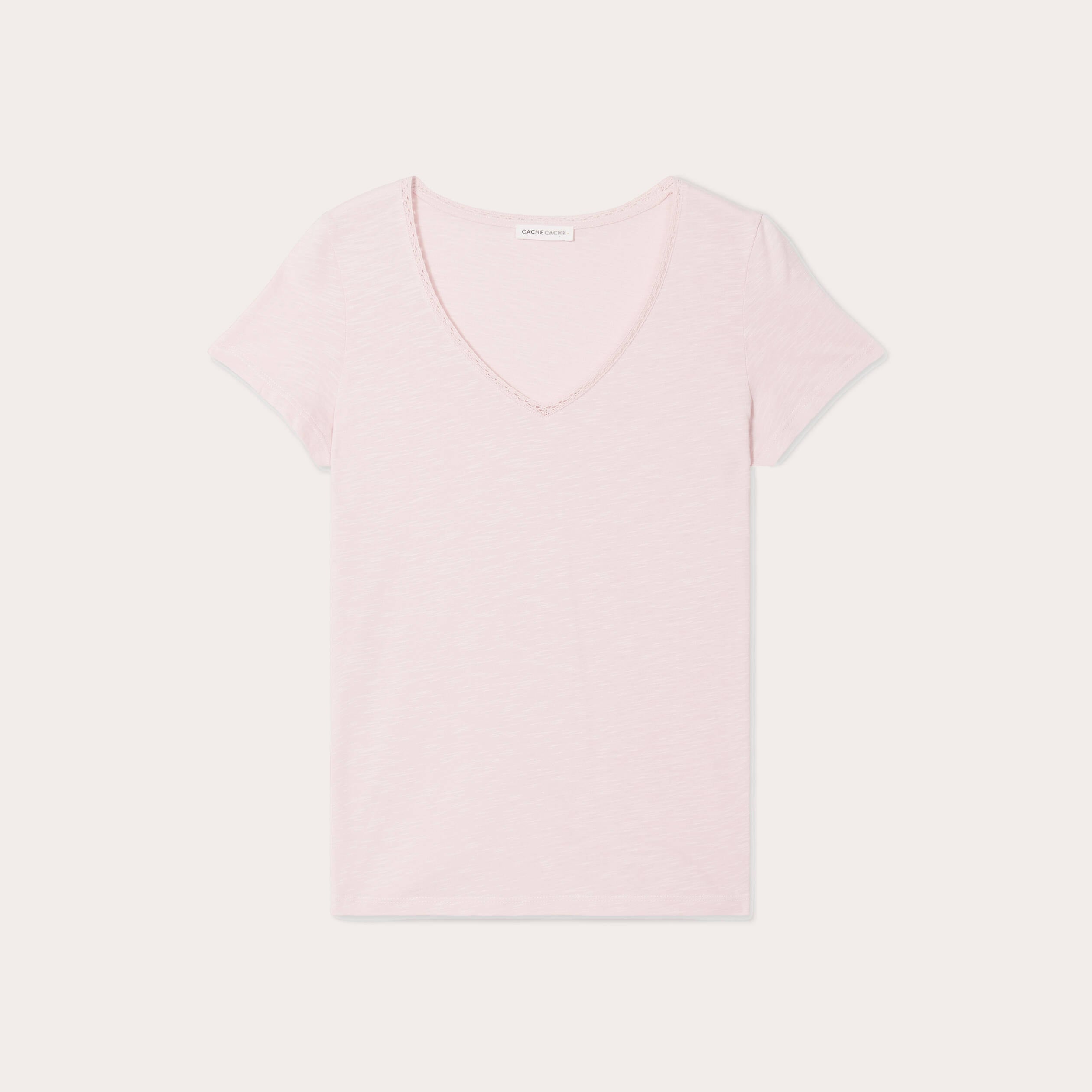 T-shirt manches courtes rose femme