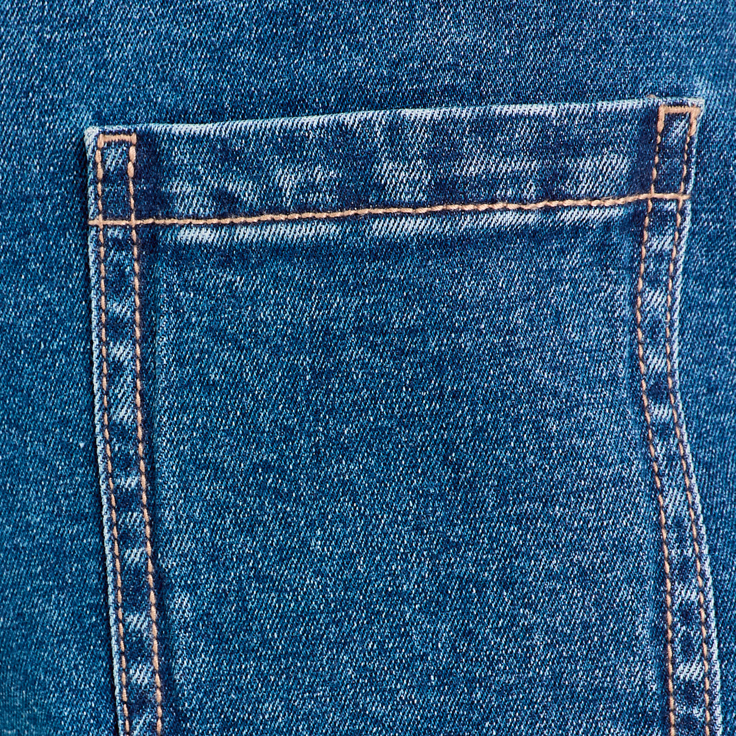 Short mom en jean denim double stone femme