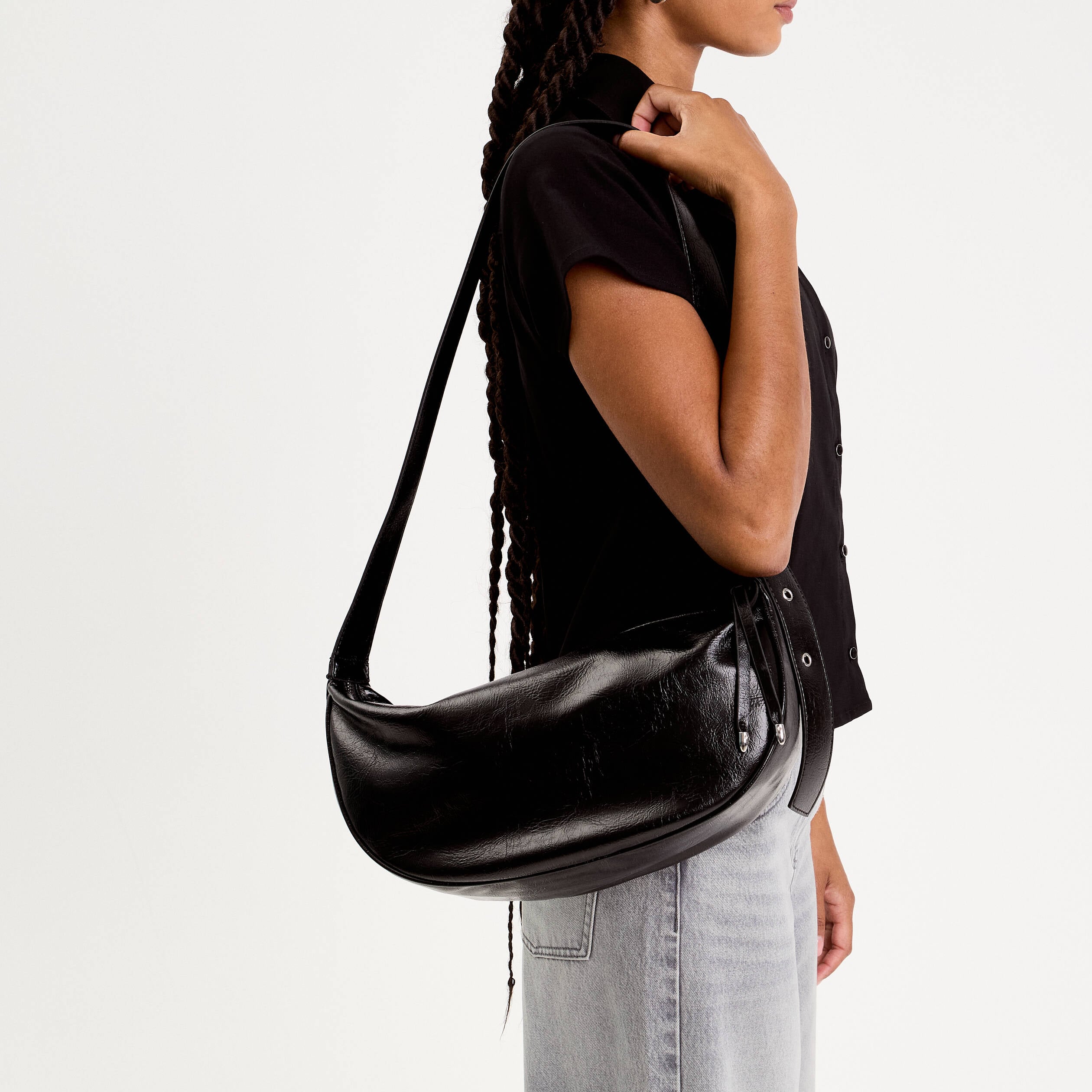 Sac banane noir femme