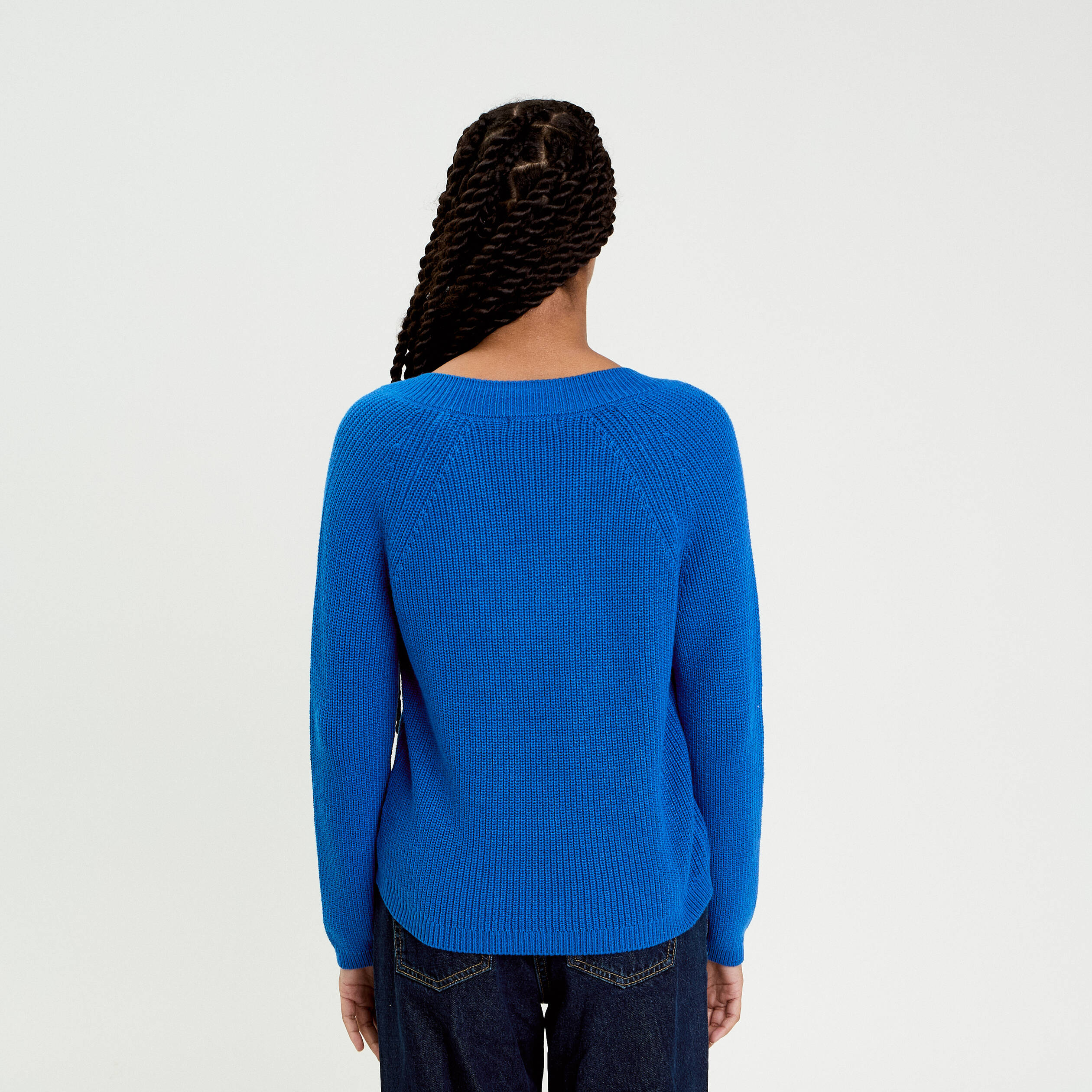 Pull Col Vachette Bleu Vif JM Collection - Taille XL, Occasion Très Bon état