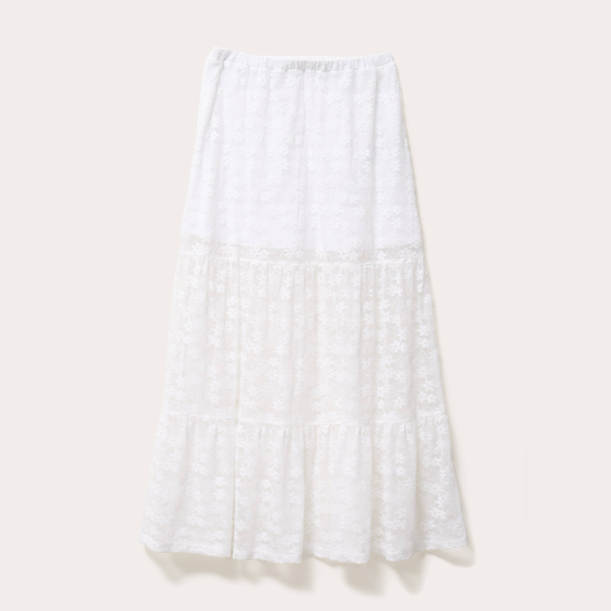 jupe longue evasee dentelle blanc femme Jupe longue évasée dentelle blanc femme