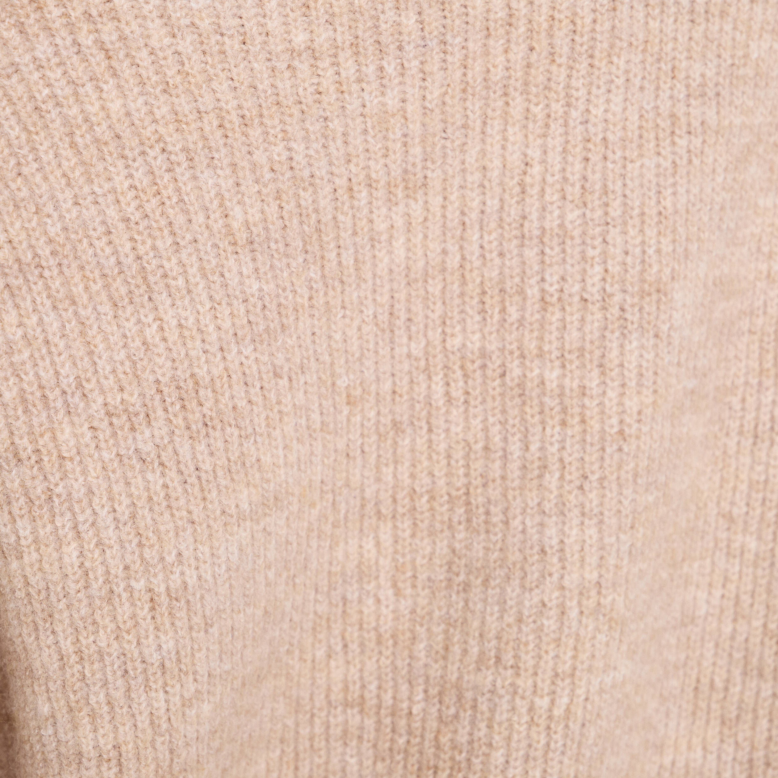 Pull avec col en V beige femme